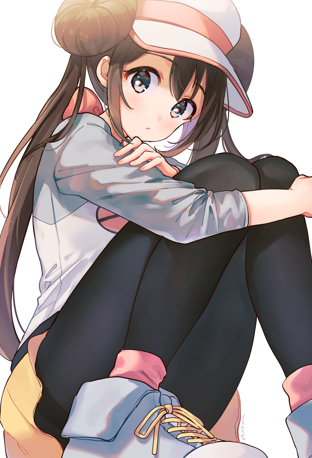 Anime girl with brown hair and hat HD Phone Wallpaper