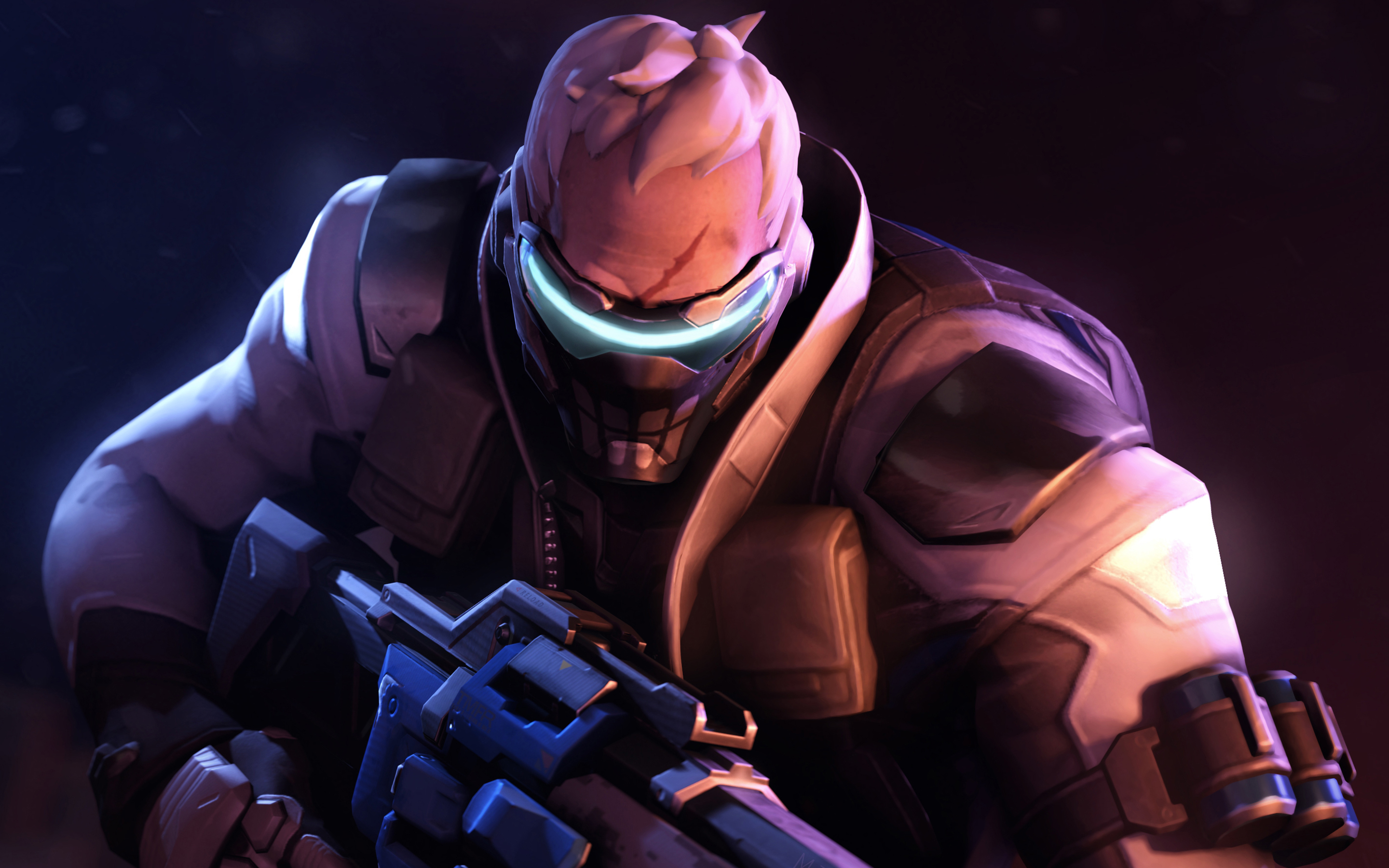 Soldier 76 from Overwatch holding a rifle HD Wallpaper