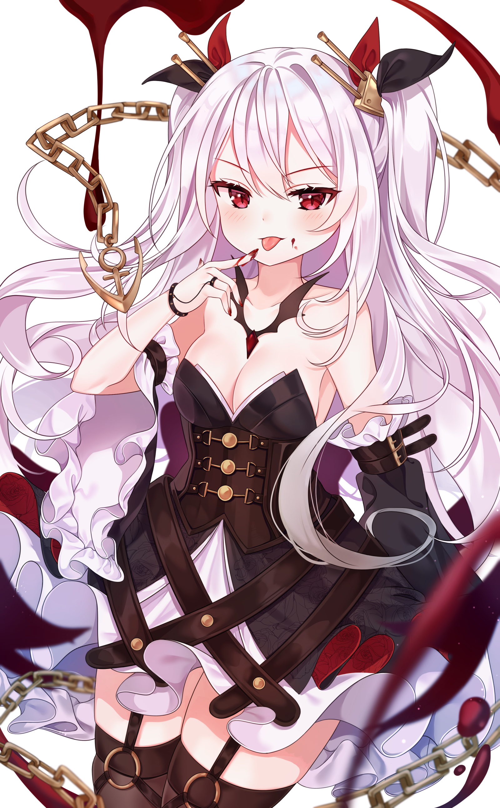 Vampire Character from Azur Lane Artwork HD Phone Wallpaper