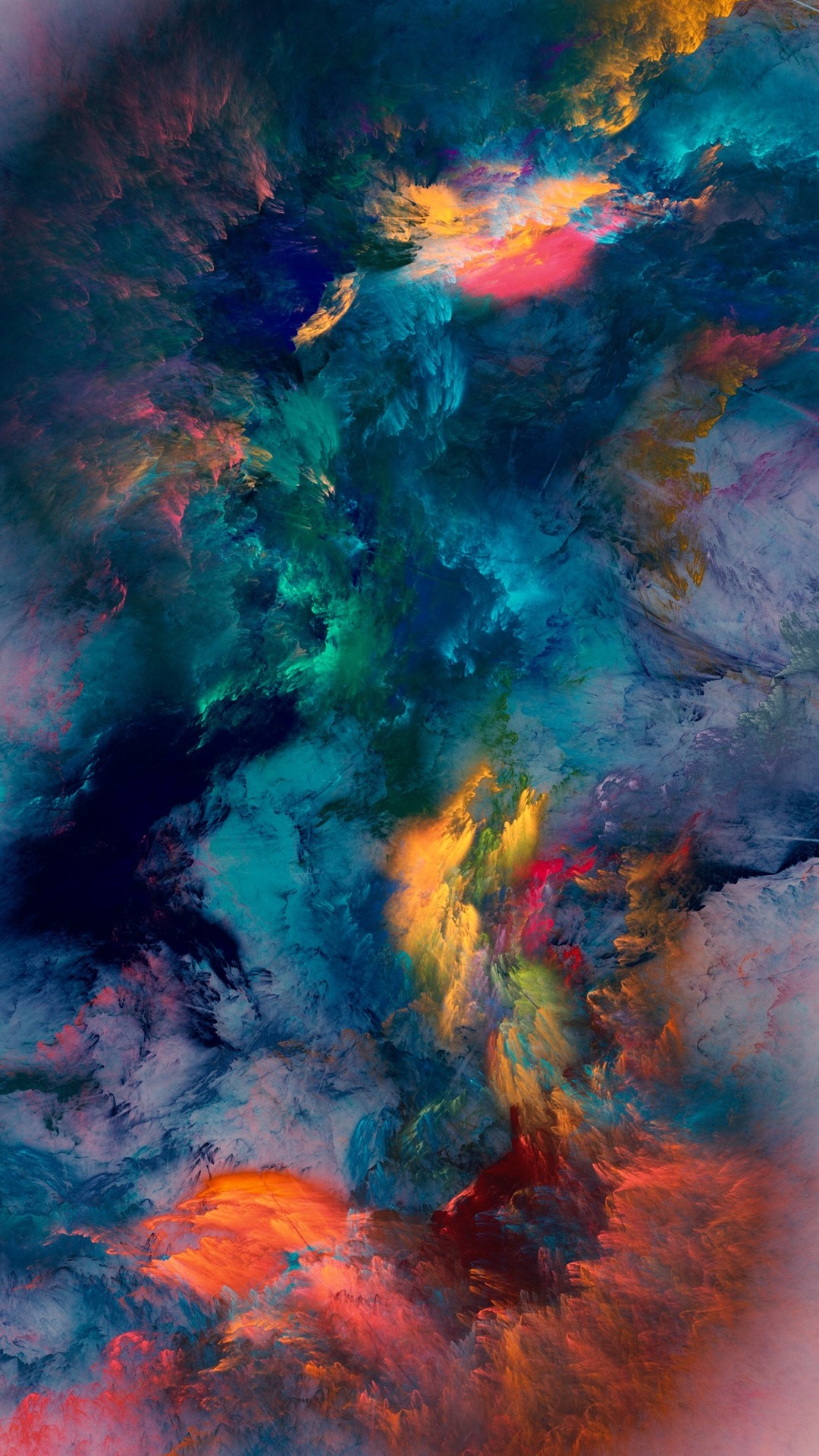 Abstract colorful cloud formation HD Phone Wallpaper