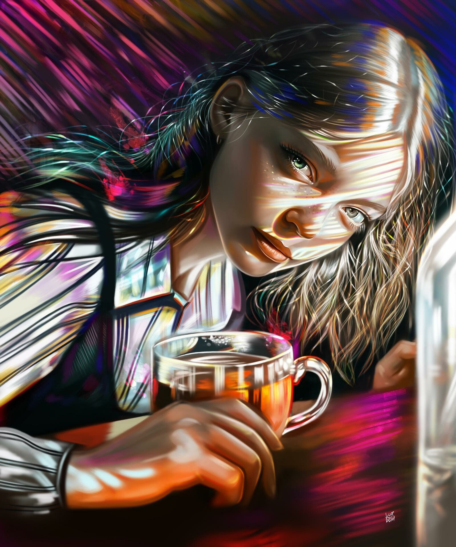 Woman with blonde hair holding a beer mug HD Phone Wallpaper