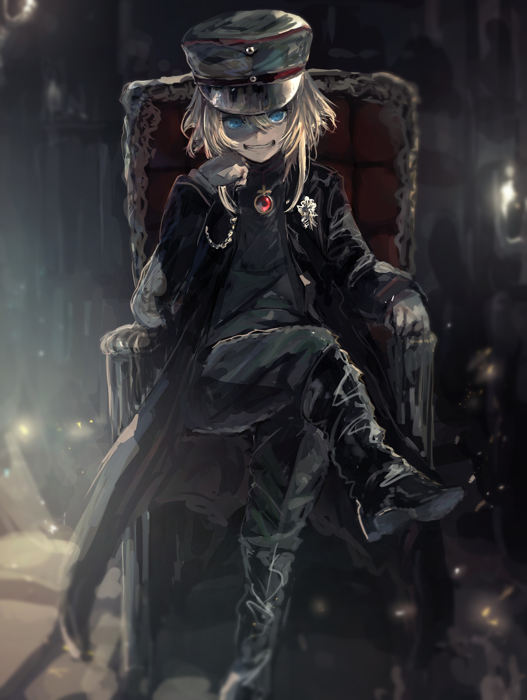 Tanya Degurechaff in Military Uniform HD Phone Wallpaper