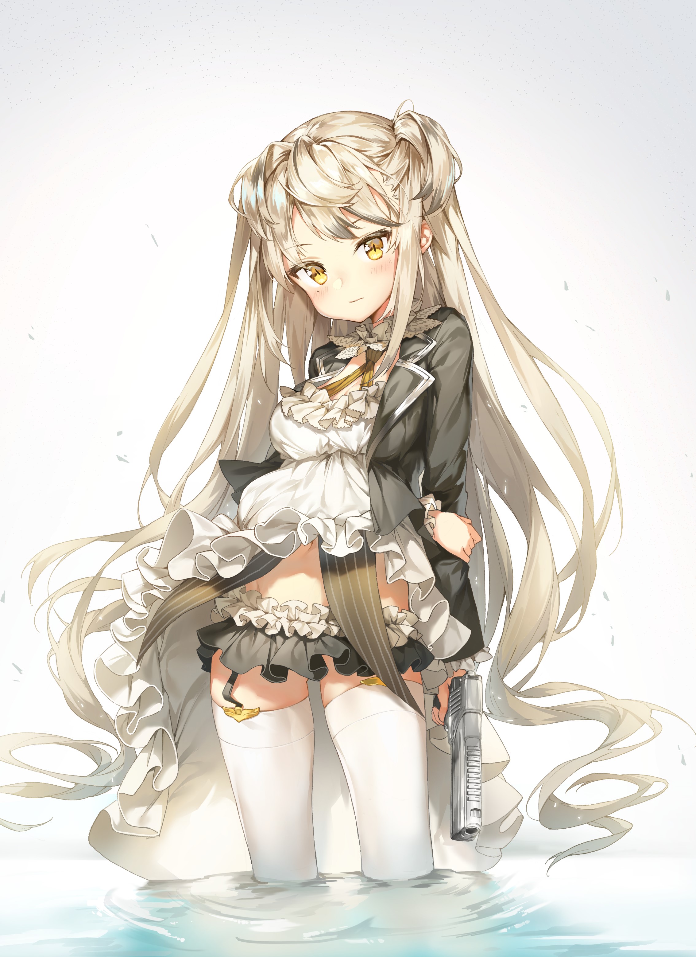 Anime Girl with Desert Eagle from Girls Frontline HD Phone Wallpaper