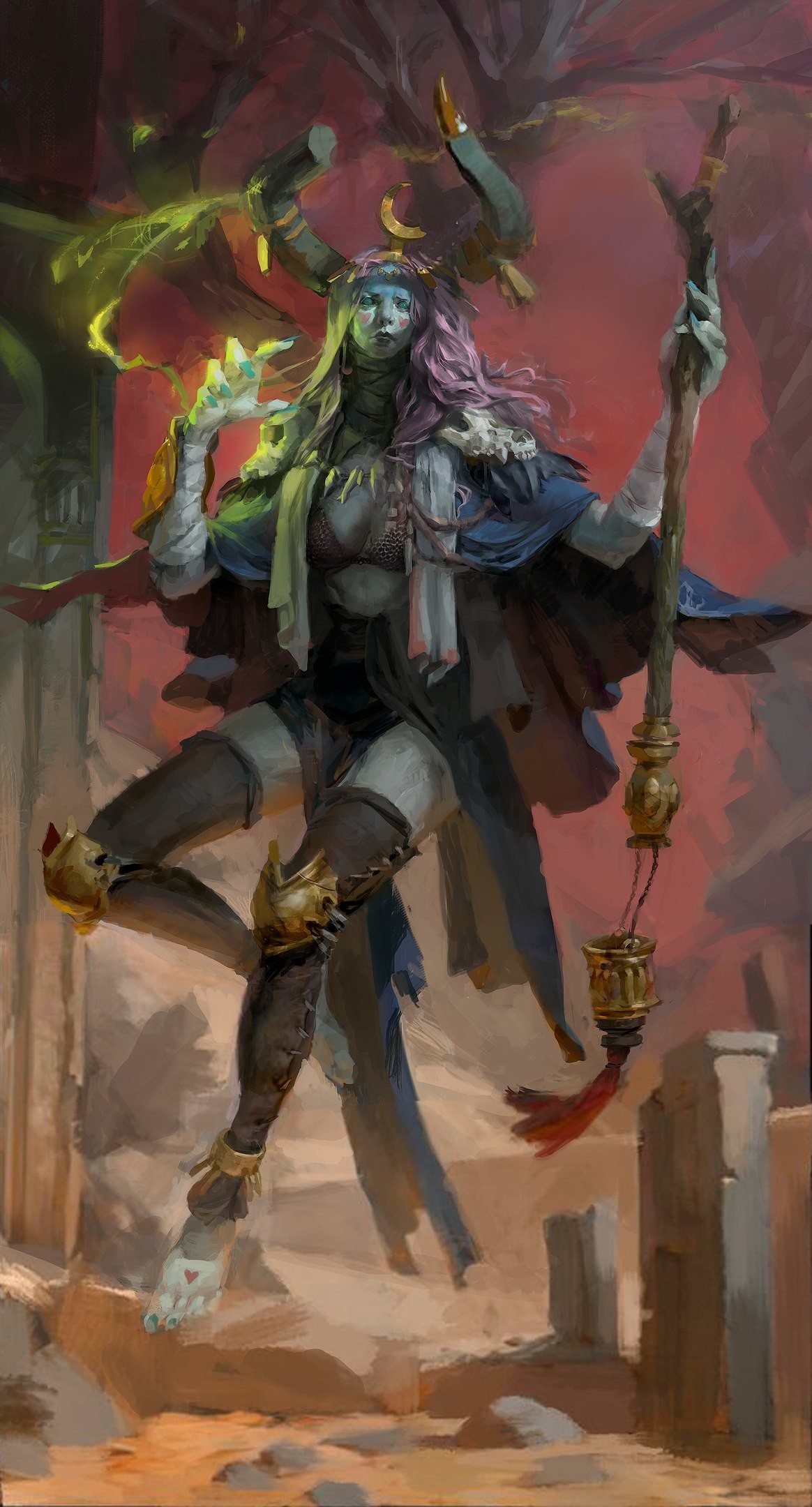 Artwork of a witch by Tatyana Kupriyanova HD Phone Wallpaper
