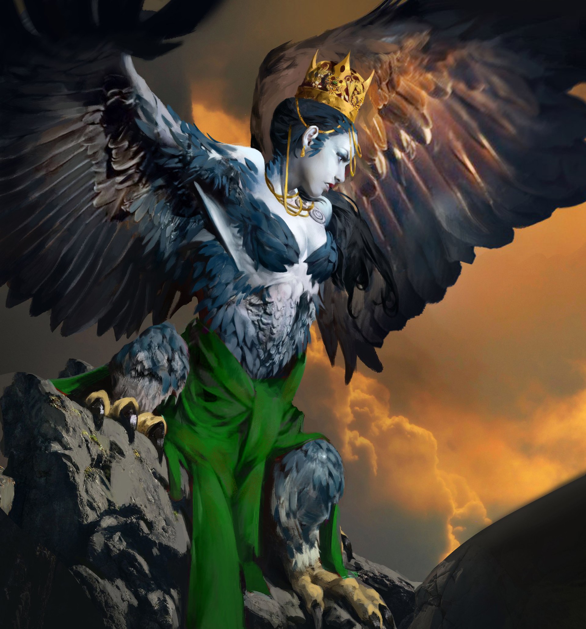 Fantasy art of a winged creature by Tatyana Kupriyanova HD Phone Wallpaper