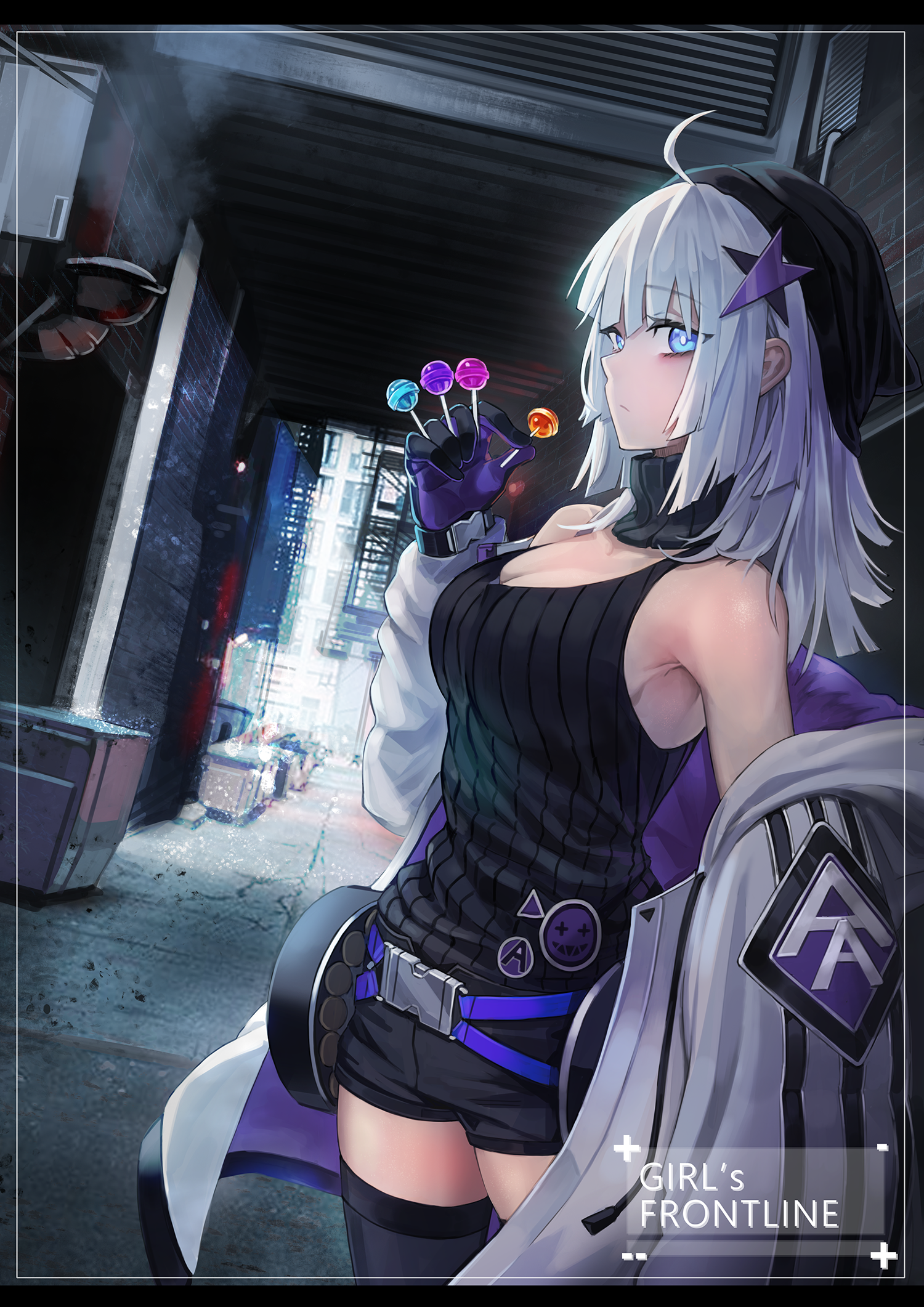 Anime girl with lollipops from Girl's Frontline HD Phone Wallpaper