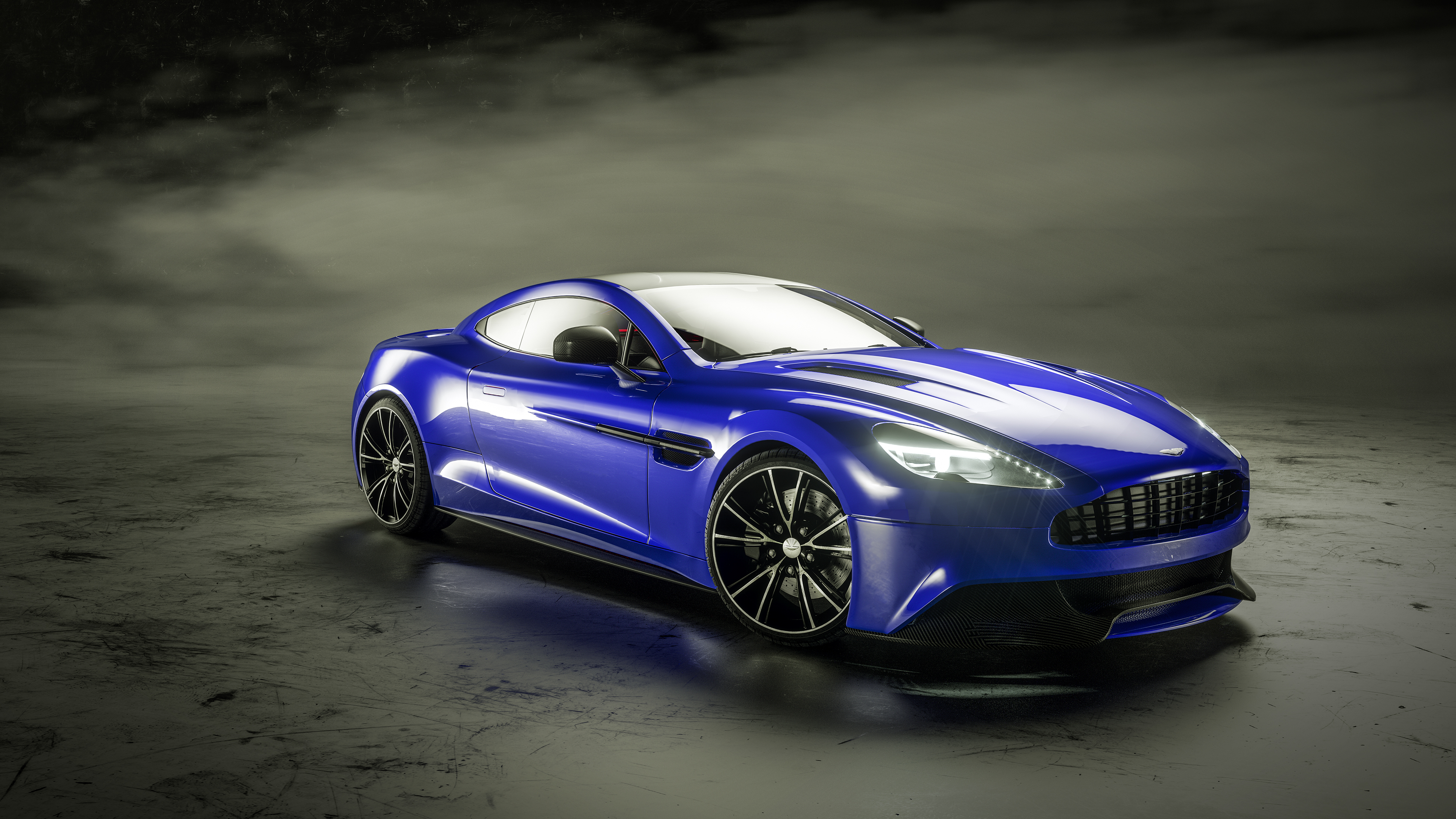 Blue Aston Martin Vanquish 4K HD Wallpaper