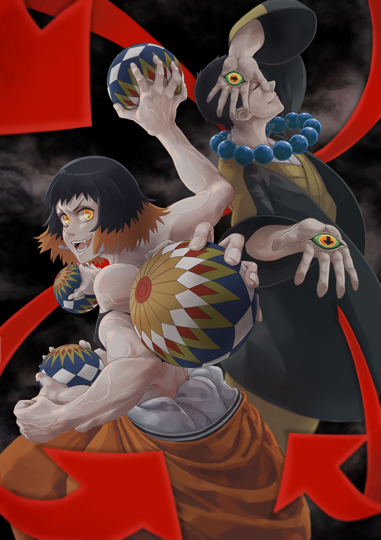 Gyutaro and Daki from Demon Slayer HD Phone Wallpaper