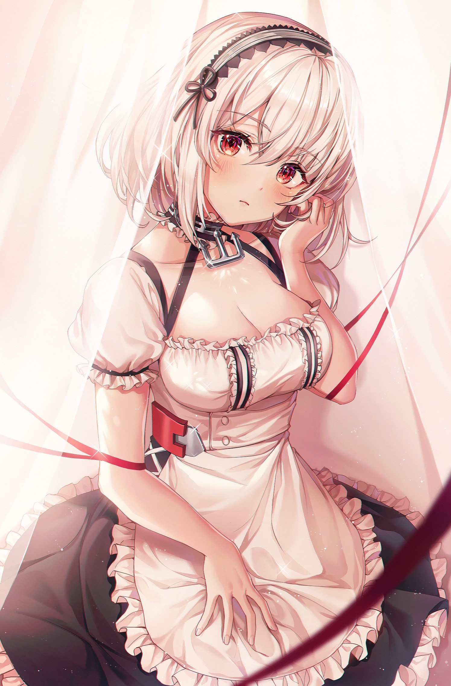 Sirius from Azur Lane in a maid outfit HD Phone Wallpaper
