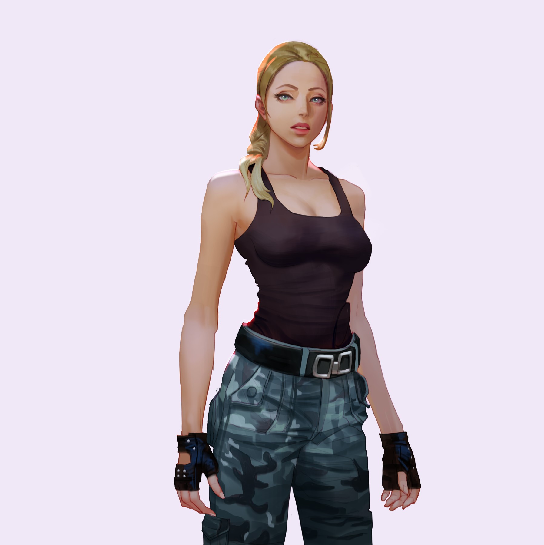 Blonde woman in tactical gear HD Phone Wallpaper