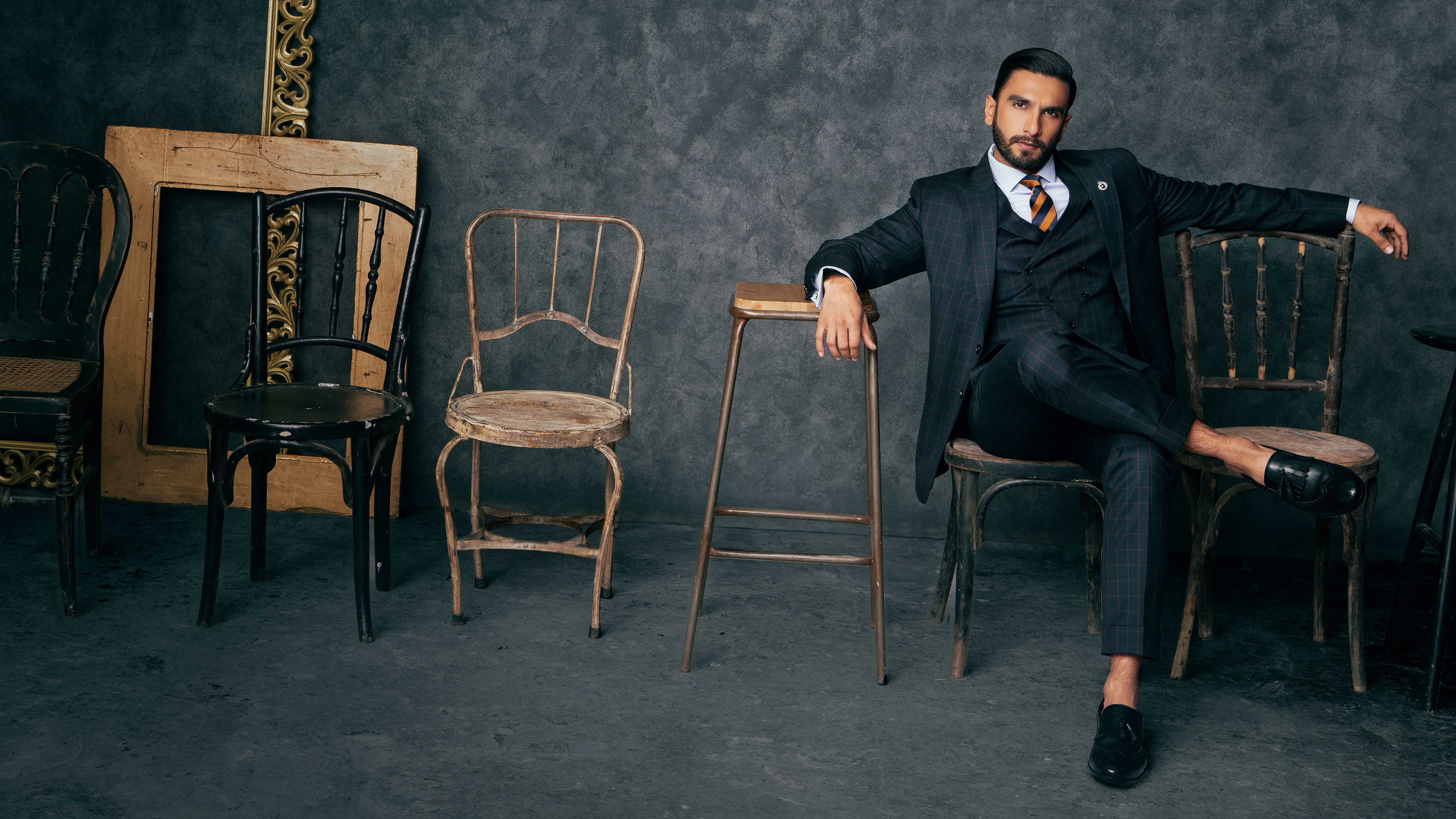 Ranveer Singh in a suit for Maxim 4K HD Wallpaper
