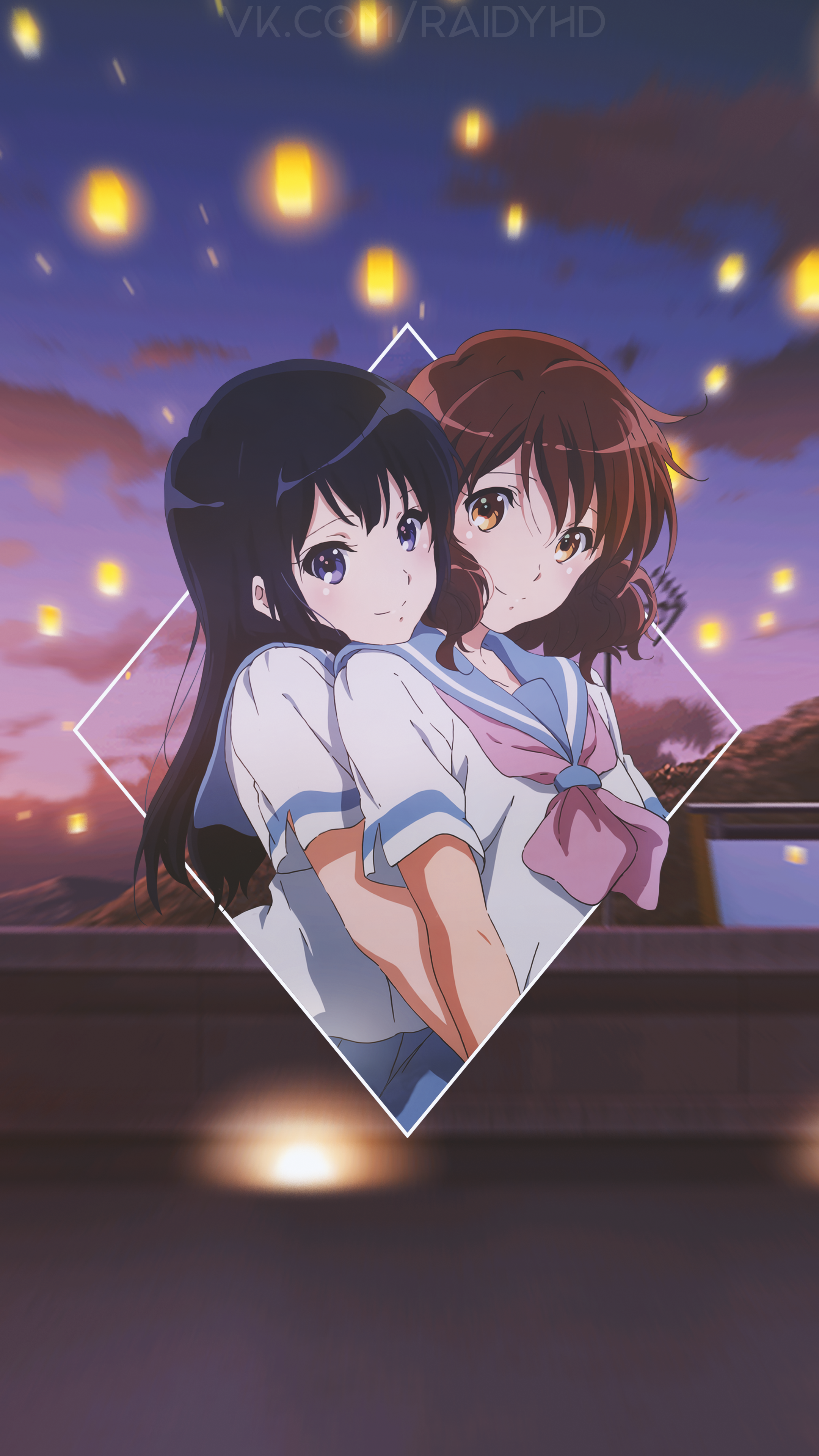 Oumae Kumiko and Kousaka Reina from Hibike! Euphonium HD Phone Wallpaper