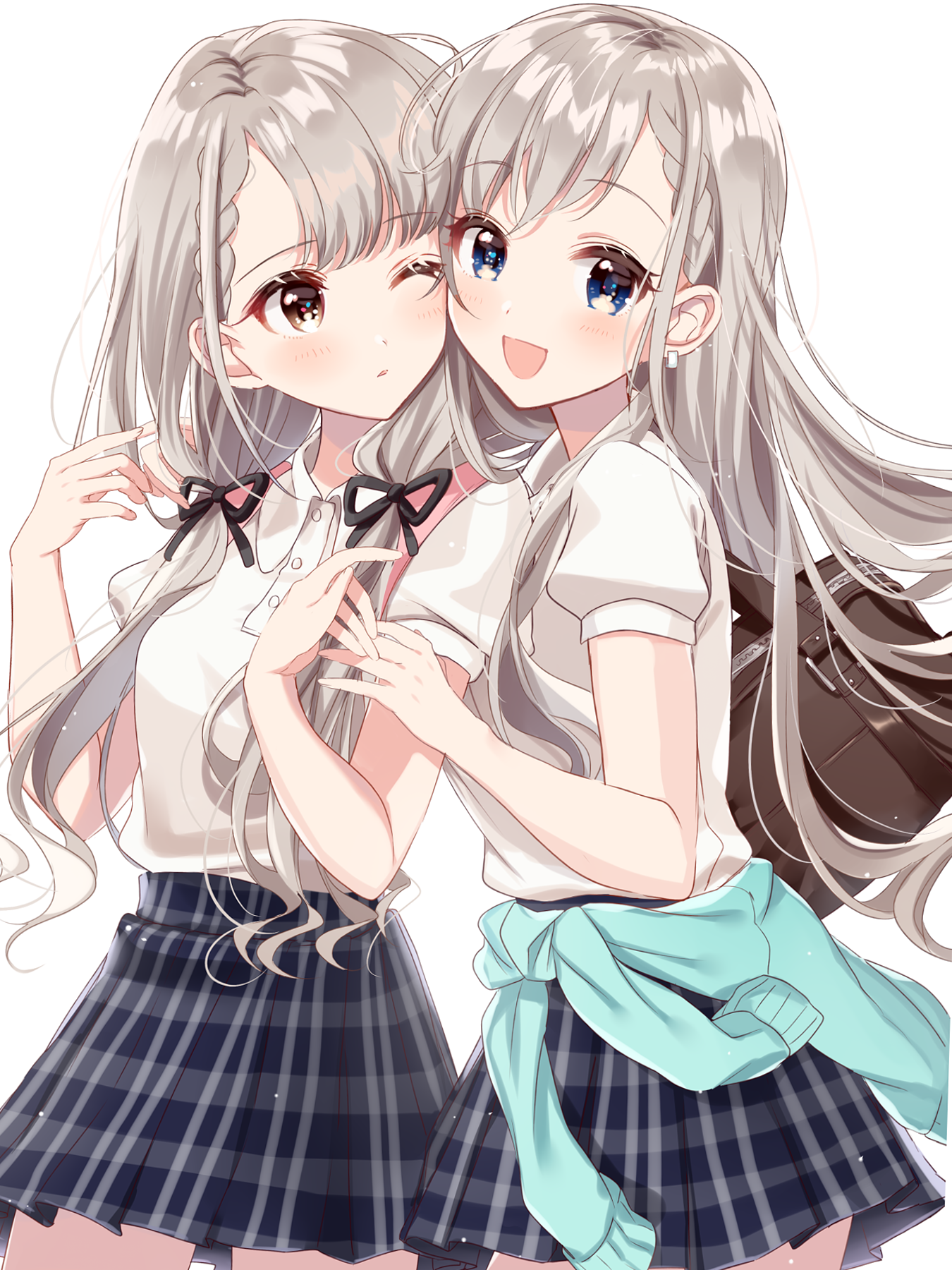 Hisakawa Hayate and Hisakawa Nagi anime girls HD Phone Wallpaper