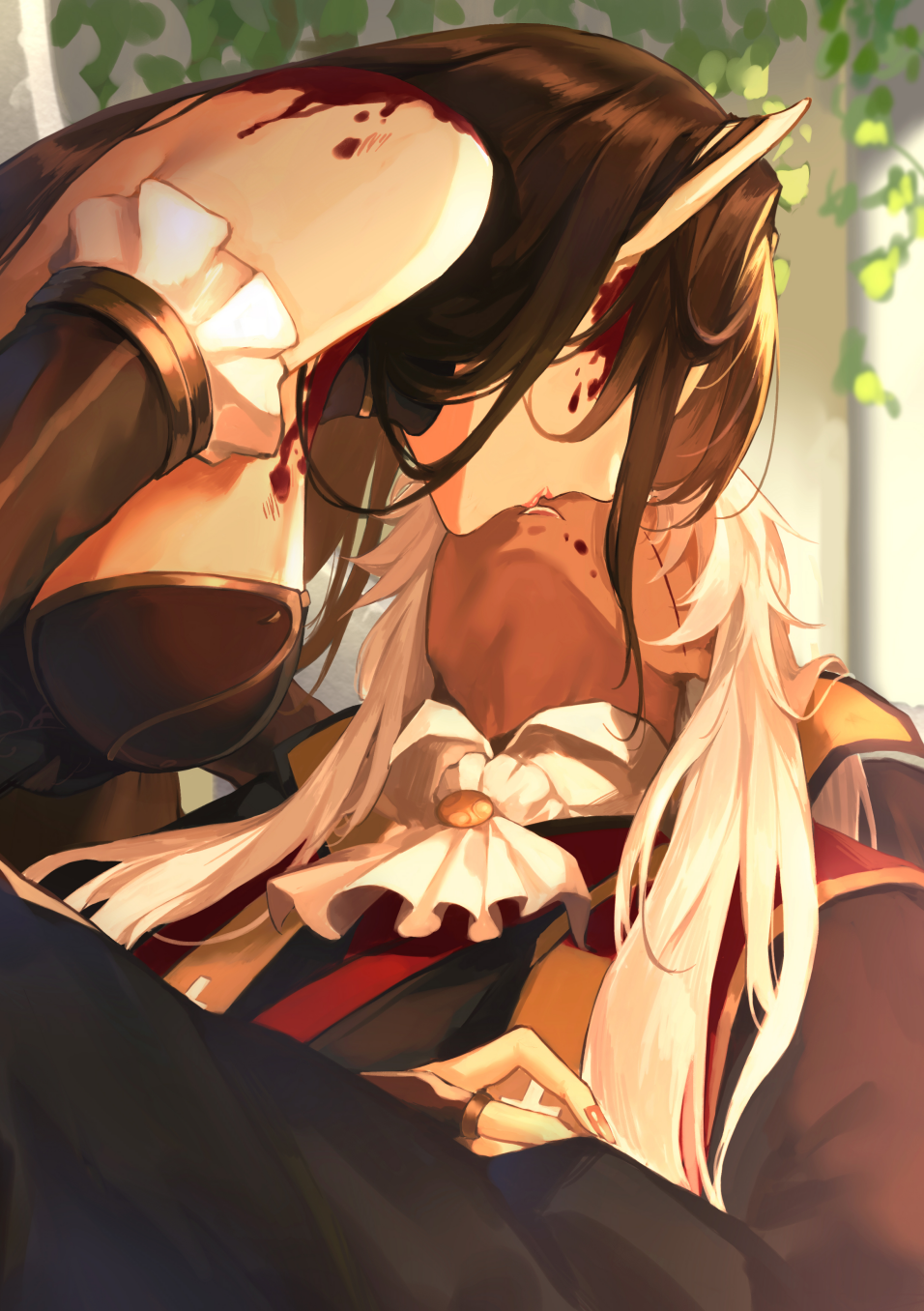 Assassin of Red and Shirou Kotomine Intimate Moment HD Phone Wallpaper