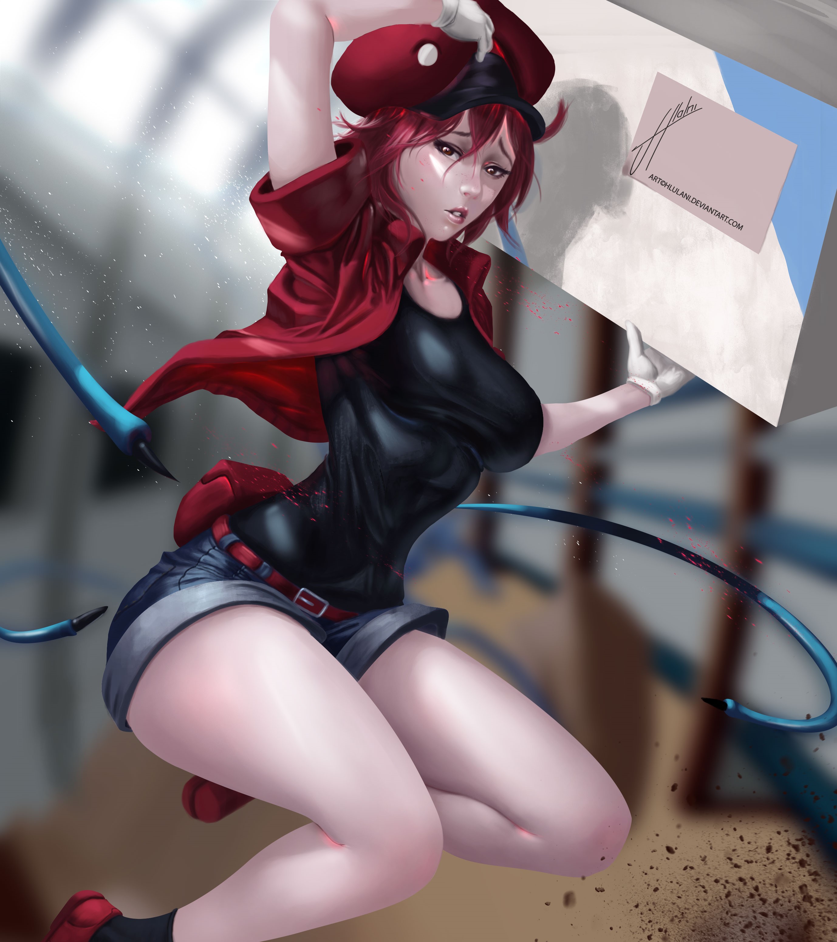 Hataraku Saibou character in red outfit HD Phone Wallpaper