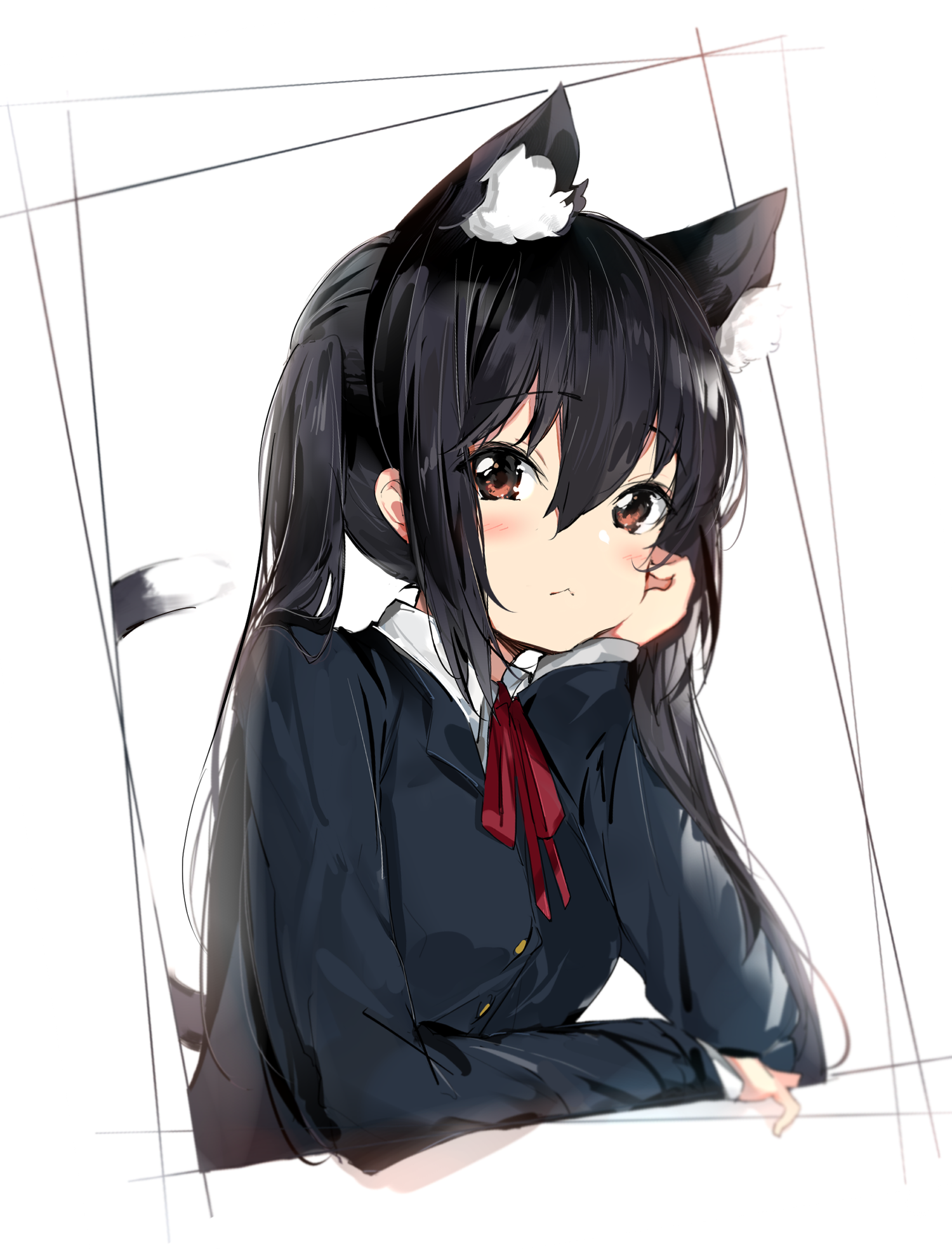Azusa Nakano from K-ON! neko ears HD Phone Wallpaper