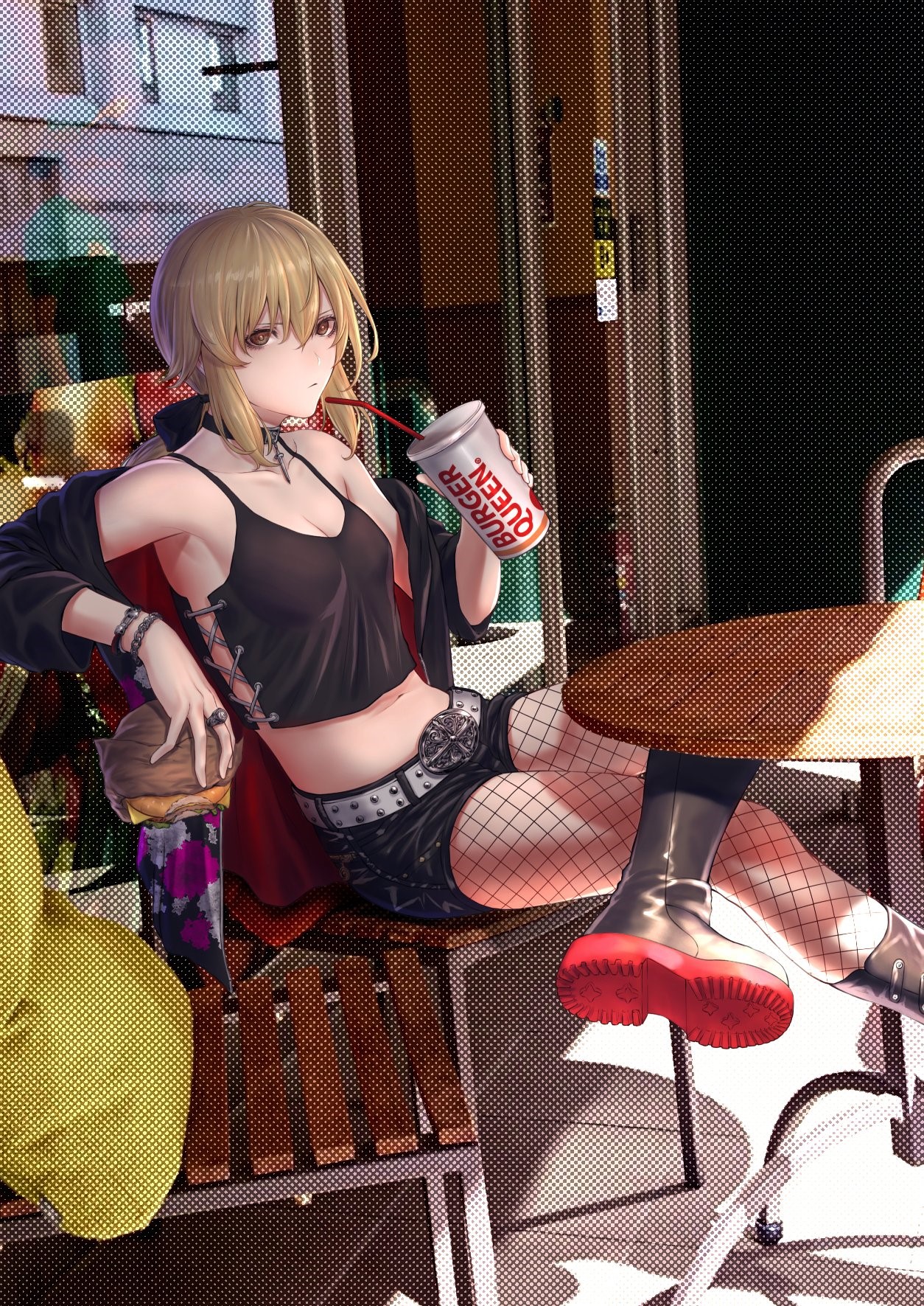 Saber Alter from Fate/Grand Order drinking from a cup HD Phone Wallpaper