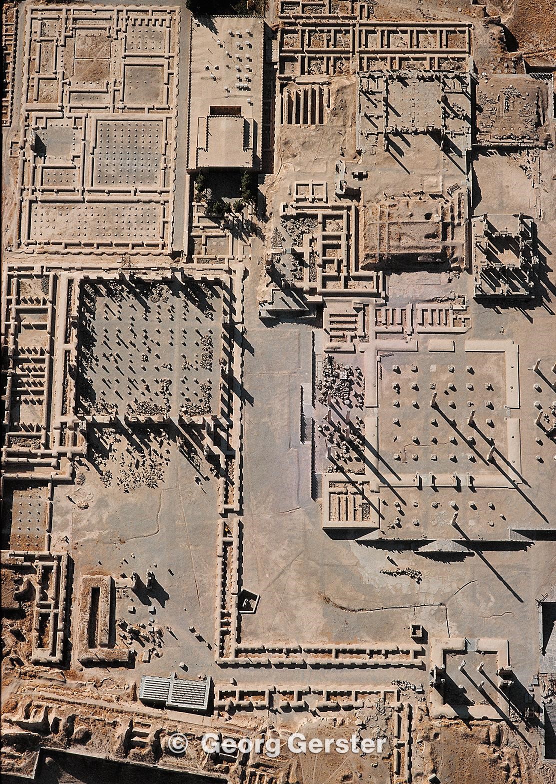 Aerial view of Persepolis ruins in Iran HD Phone Wallpaper