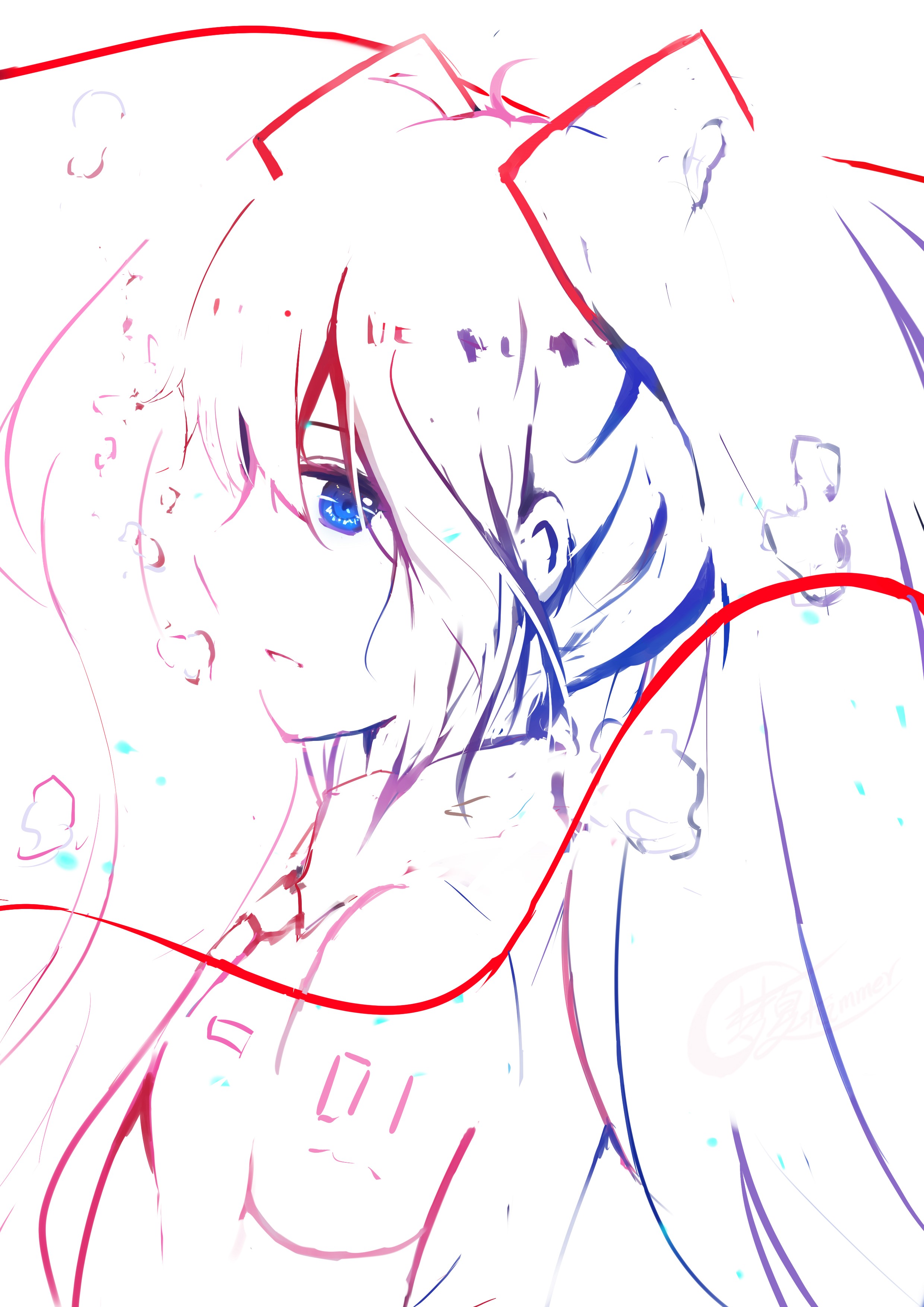 Hatsune Miku from Vocaloid fan art HD Phone Wallpaper