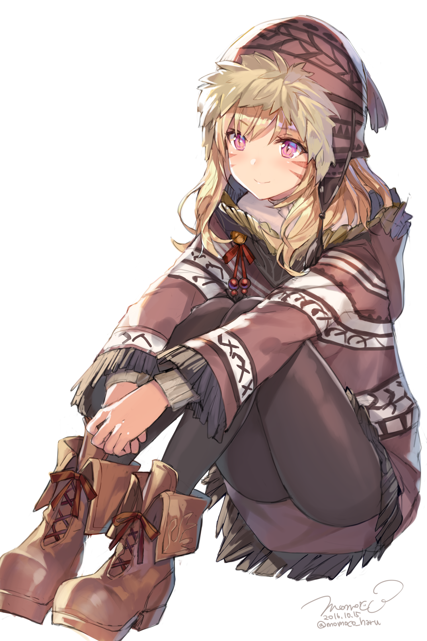 Miqote from Final Fantasy wearing winter clothes HD Phone Wallpaper