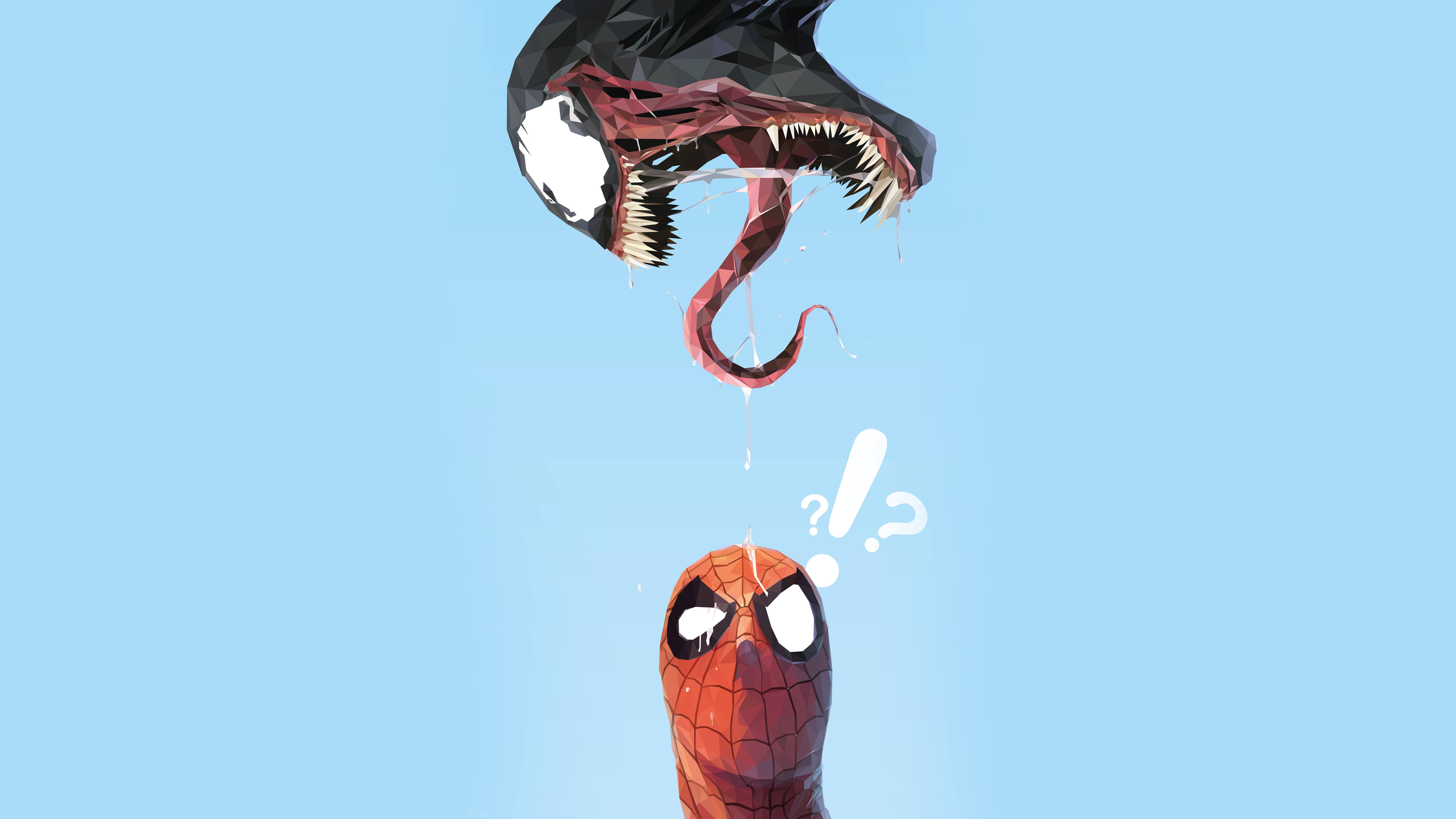 Venom attacking Spider-Man HD Wallpaper