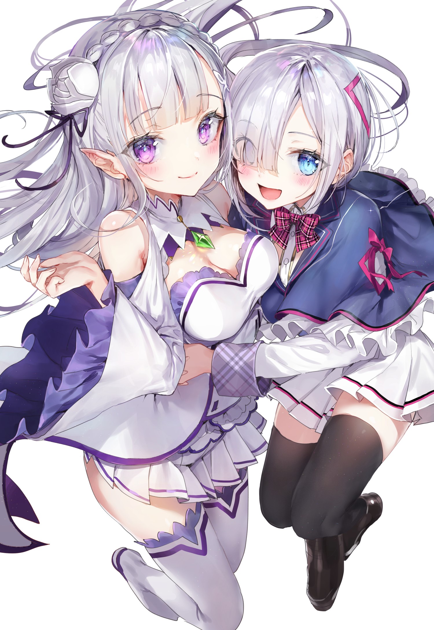 Emilia and Beatrice from Re:Zero HD Phone Wallpaper