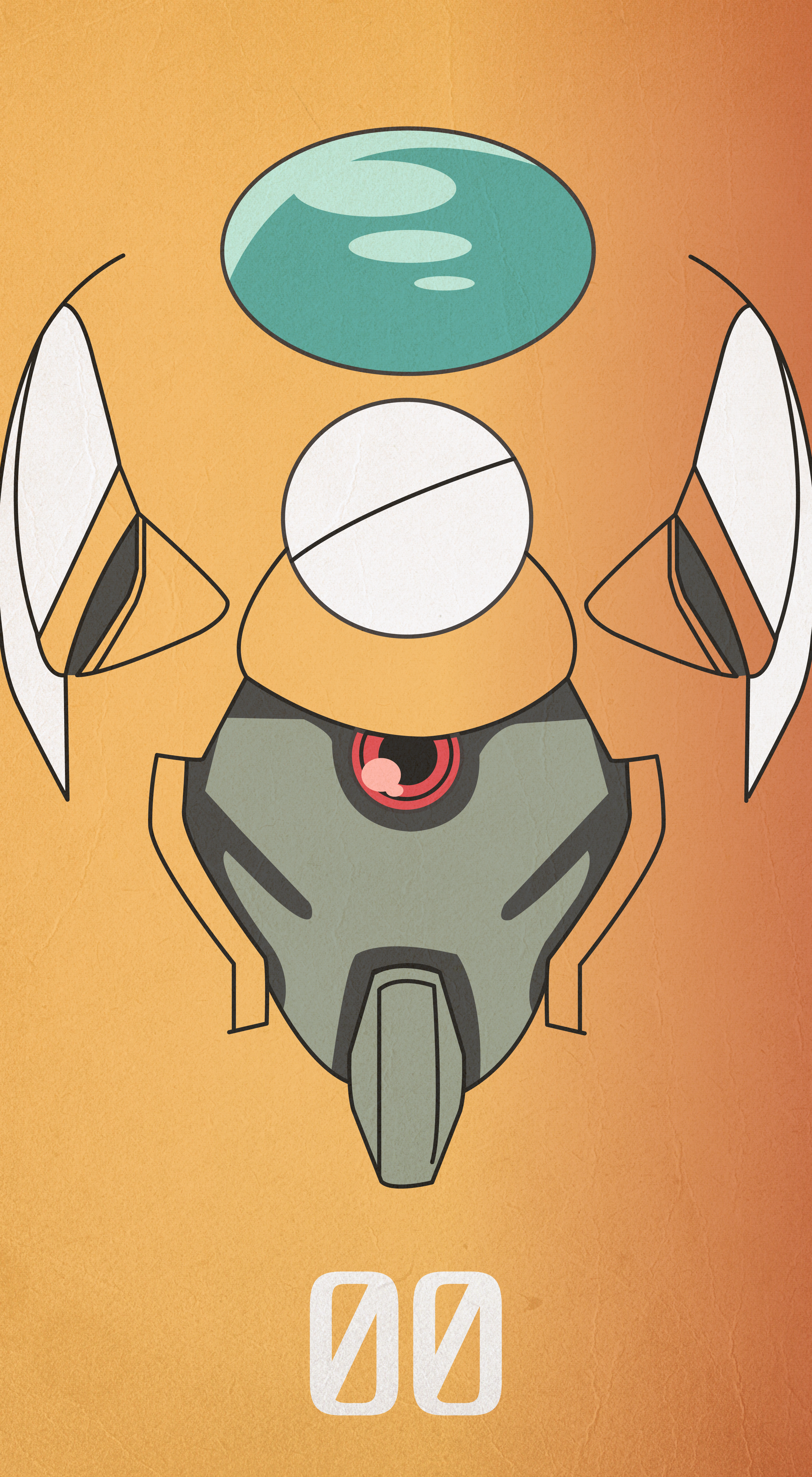 EVA Unit 00 from Neon Genesis Evangelion, minimalist portrait HD Phone Wallpaper