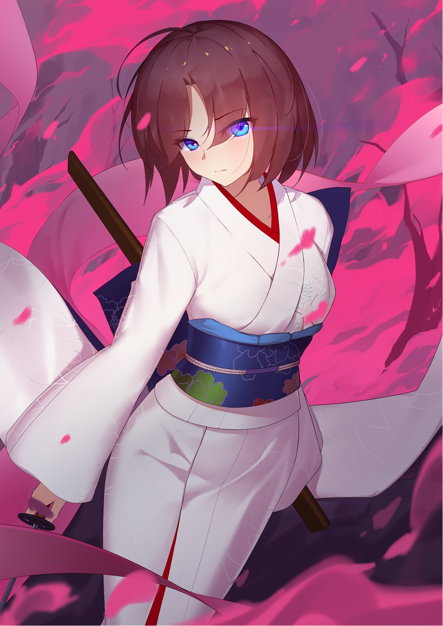 Ryougi Shiki from Kara no Kyoukai with a sword HD Phone Wallpaper