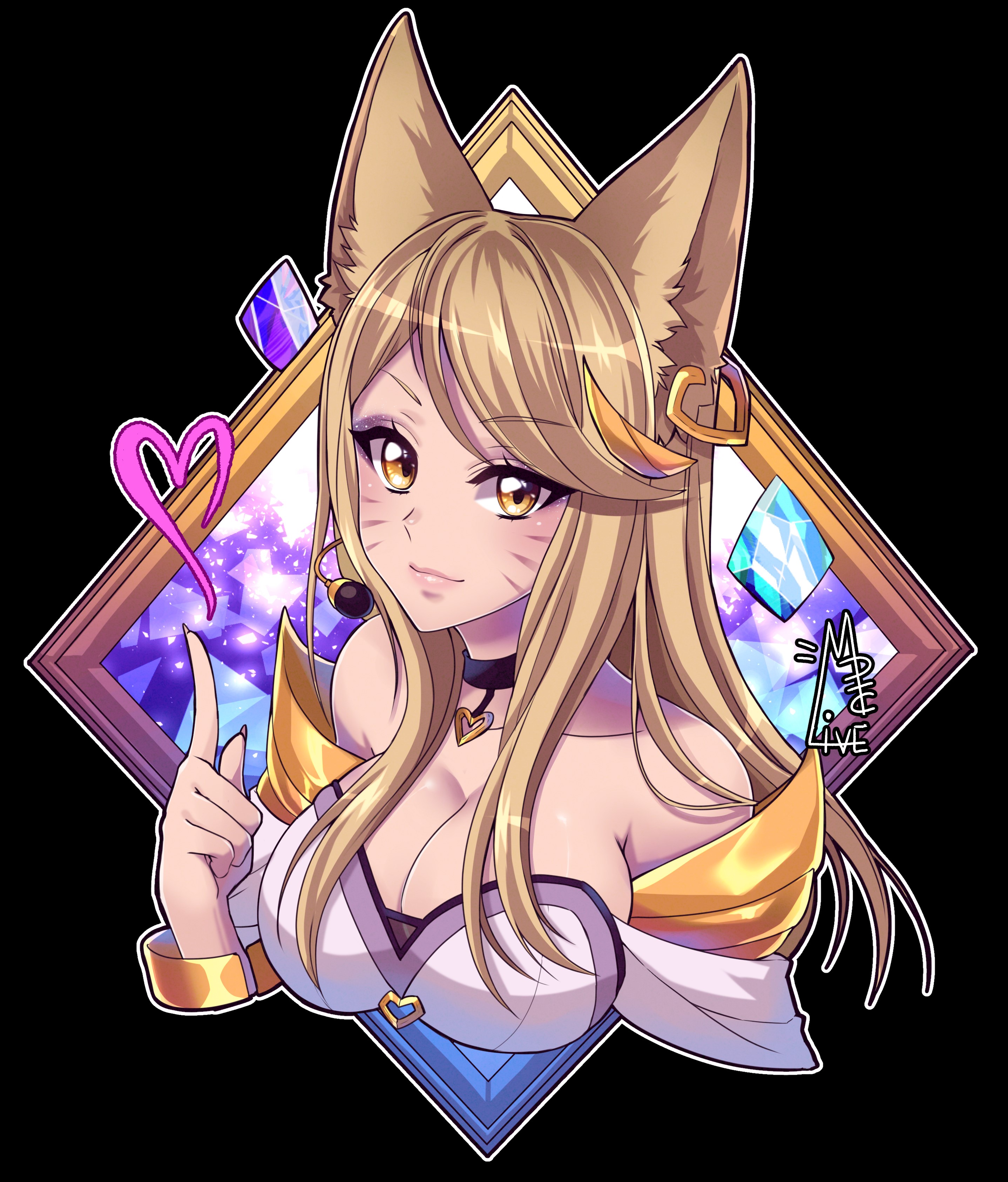 Ahri from League of Legends artwork HD Phone Wallpaper