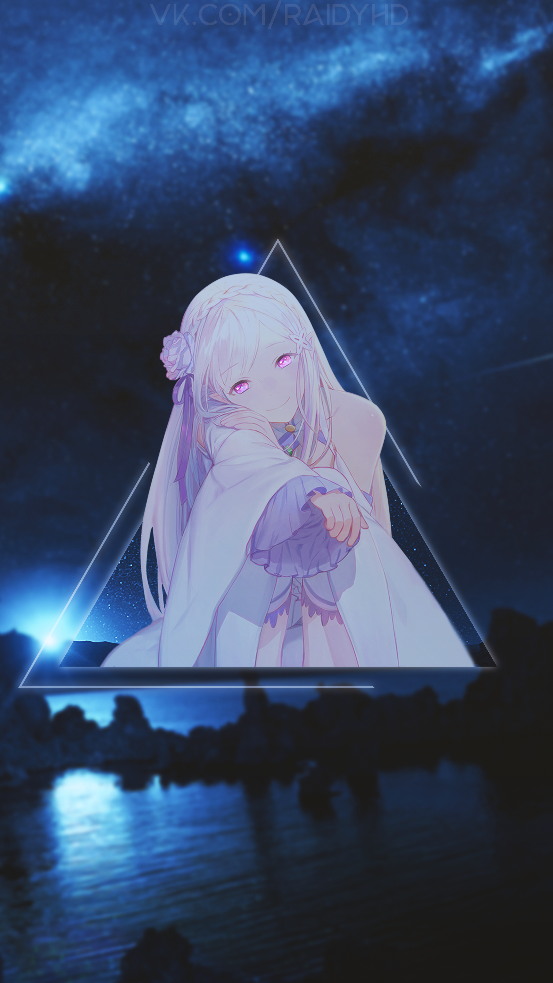 Emilia from Re:Zero Kara Hajimeru Isekai Seikatsu HD Phone Wallpaper