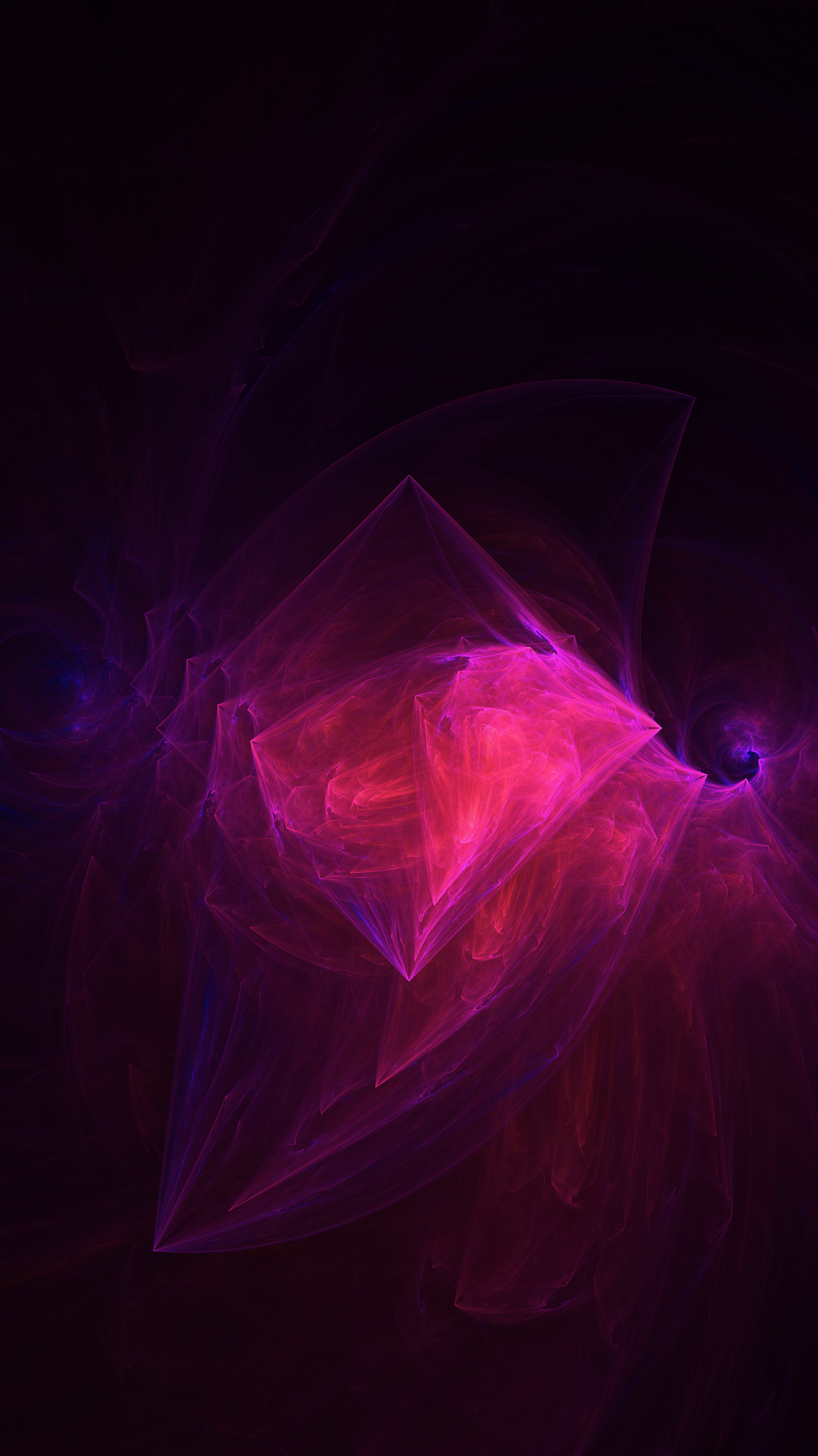 Abstract fractal art with pink and purple hues HD Phone Wallpaper