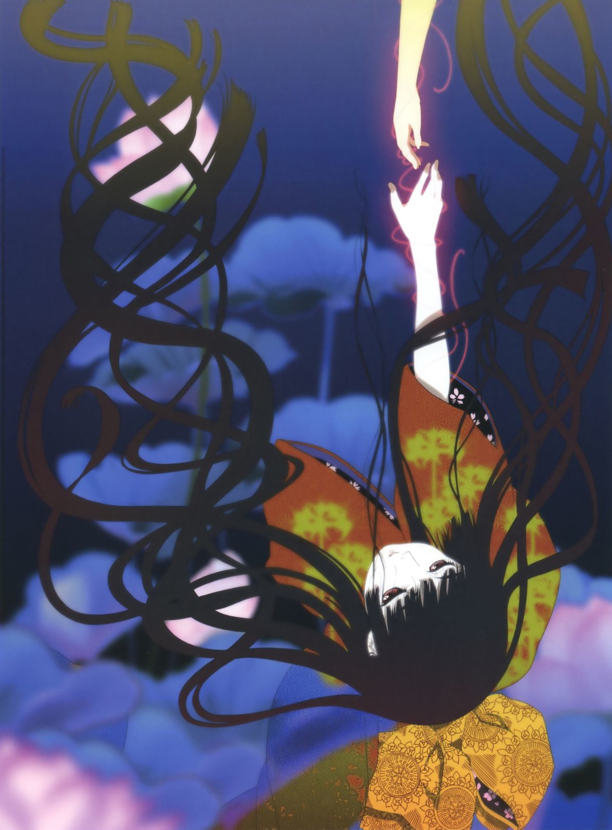 Enma Ai from Jigoku Shoujo reaching for a hand HD Phone Wallpaper