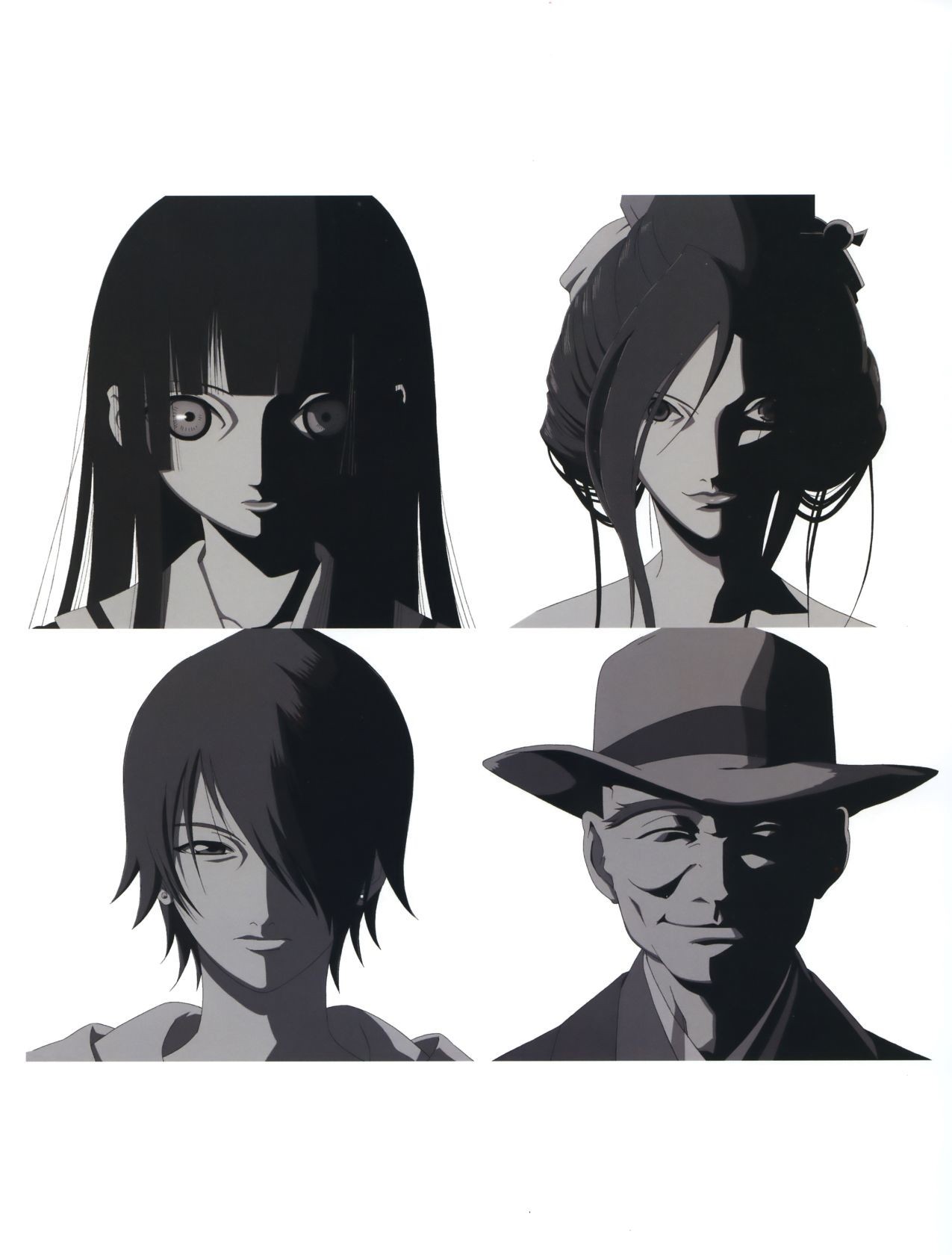 Characters from Jigoku Shoujo HD Phone Wallpaper