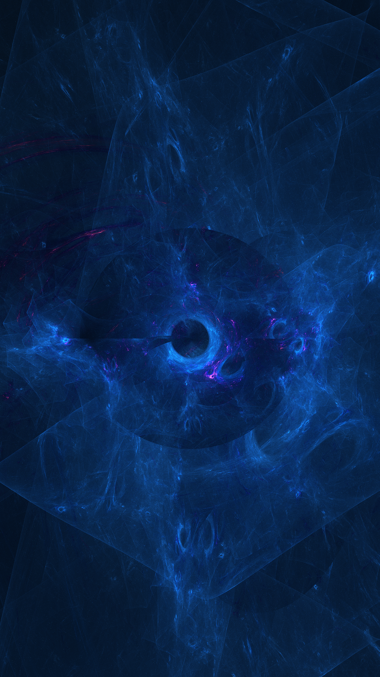 Abstract fractal art with blue and purple hues HD Phone Wallpaper