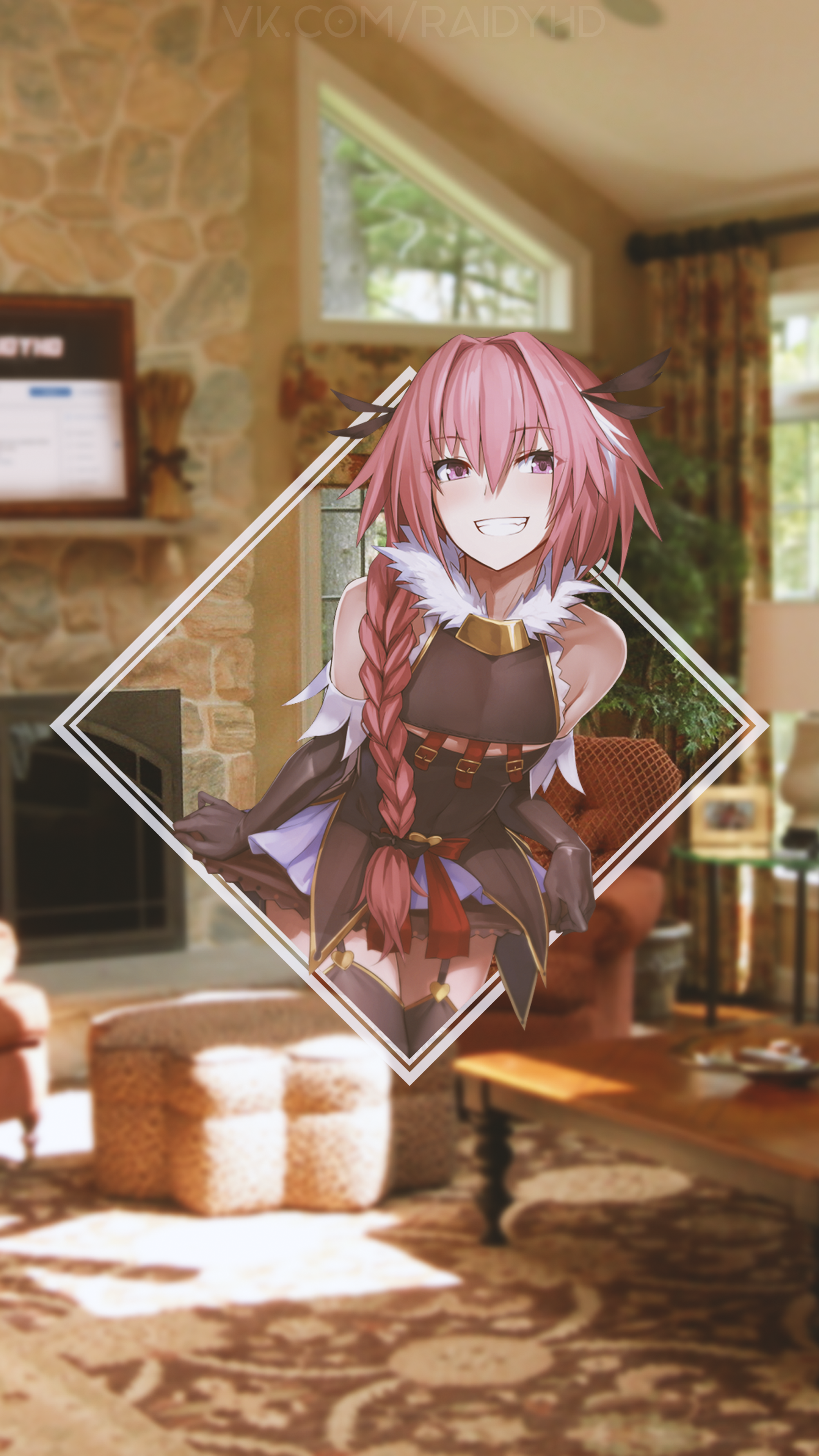 Astolfo from Fate/Grand Order in a living room HD Phone Wallpaper