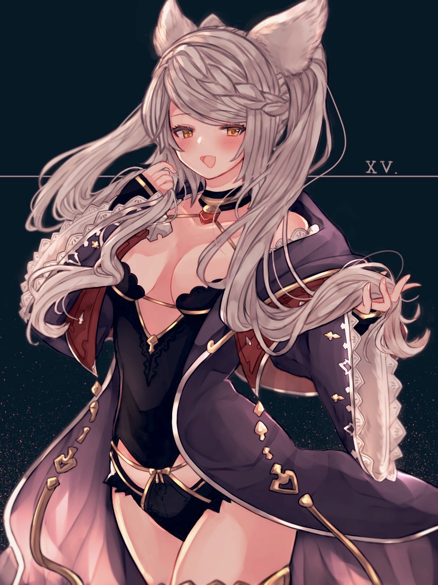 Anime girl with cat ears from Granblue Fantasy HD Phone Wallpaper