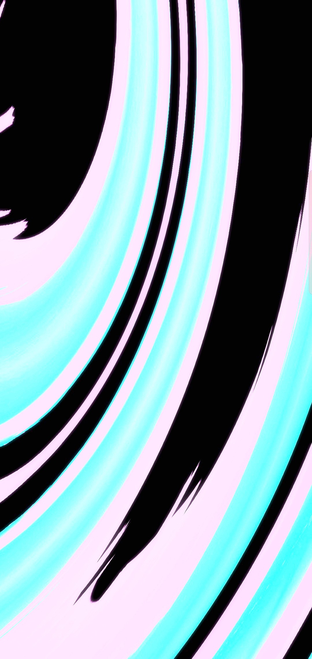Abstract cyan and black swirling shapes HD Phone Wallpaper