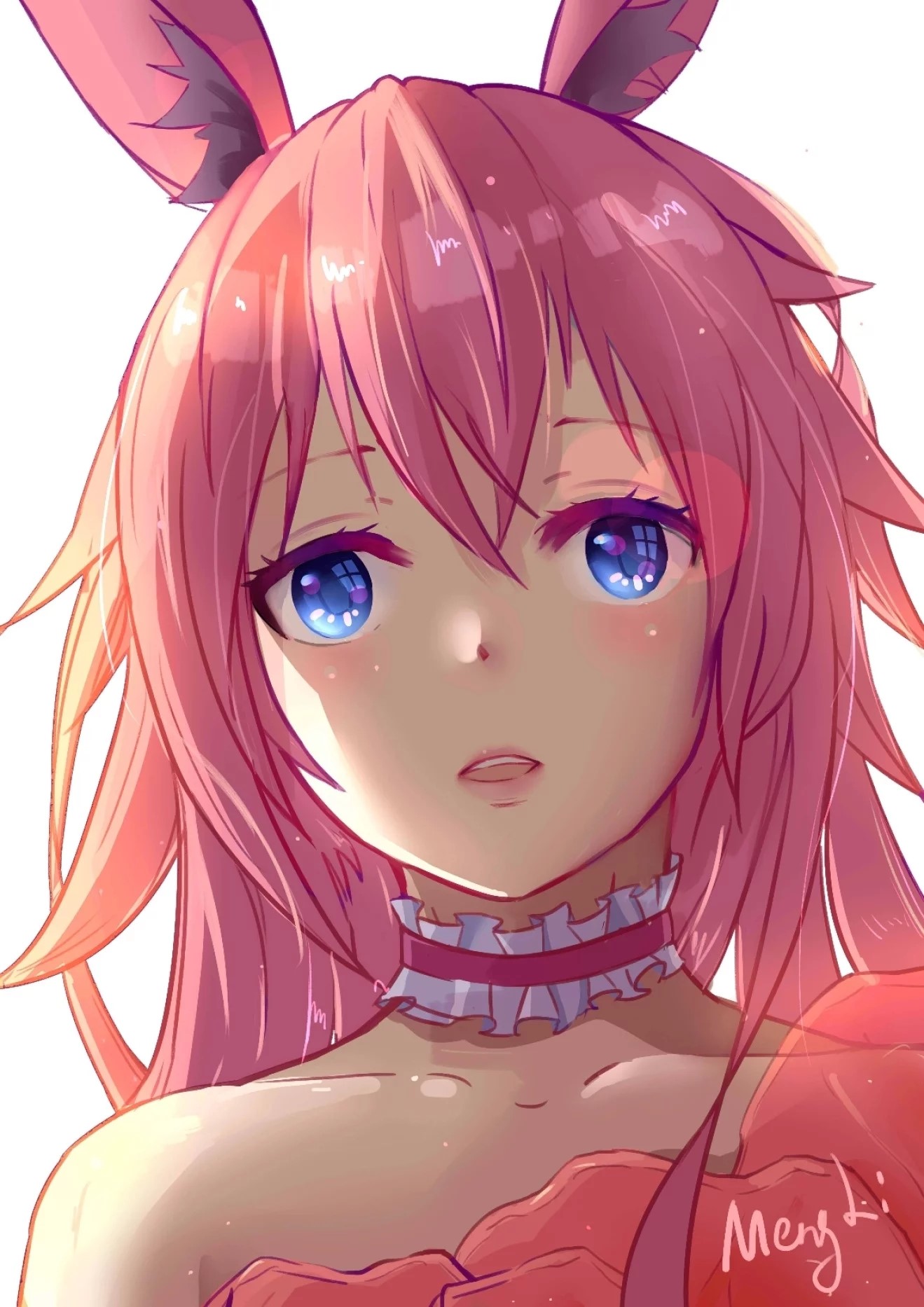 Anime girl with pink hair and blue eyes from Honkai Impact 3rd HD Phone Wallpaper