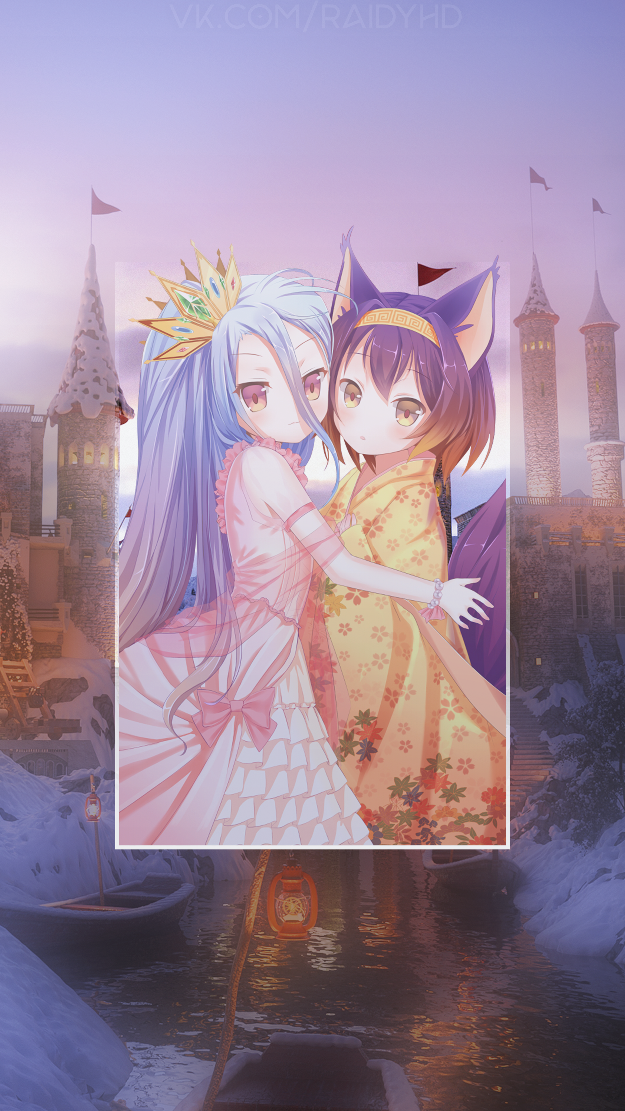 Shiro and companion from No Game No Life HD Phone Wallpaper