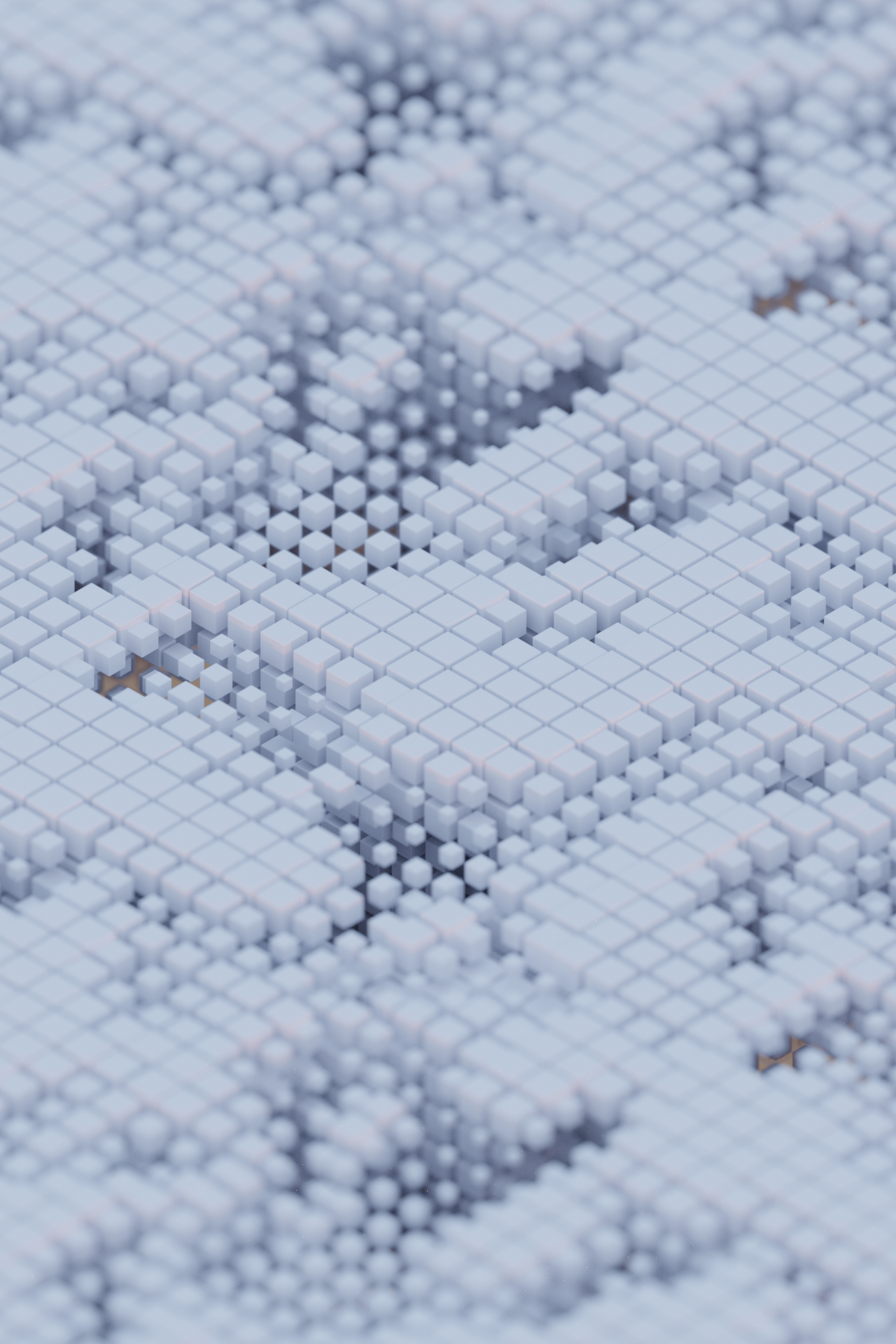 3D Abstract Digital Blender Cubes HD Phone Wallpaper