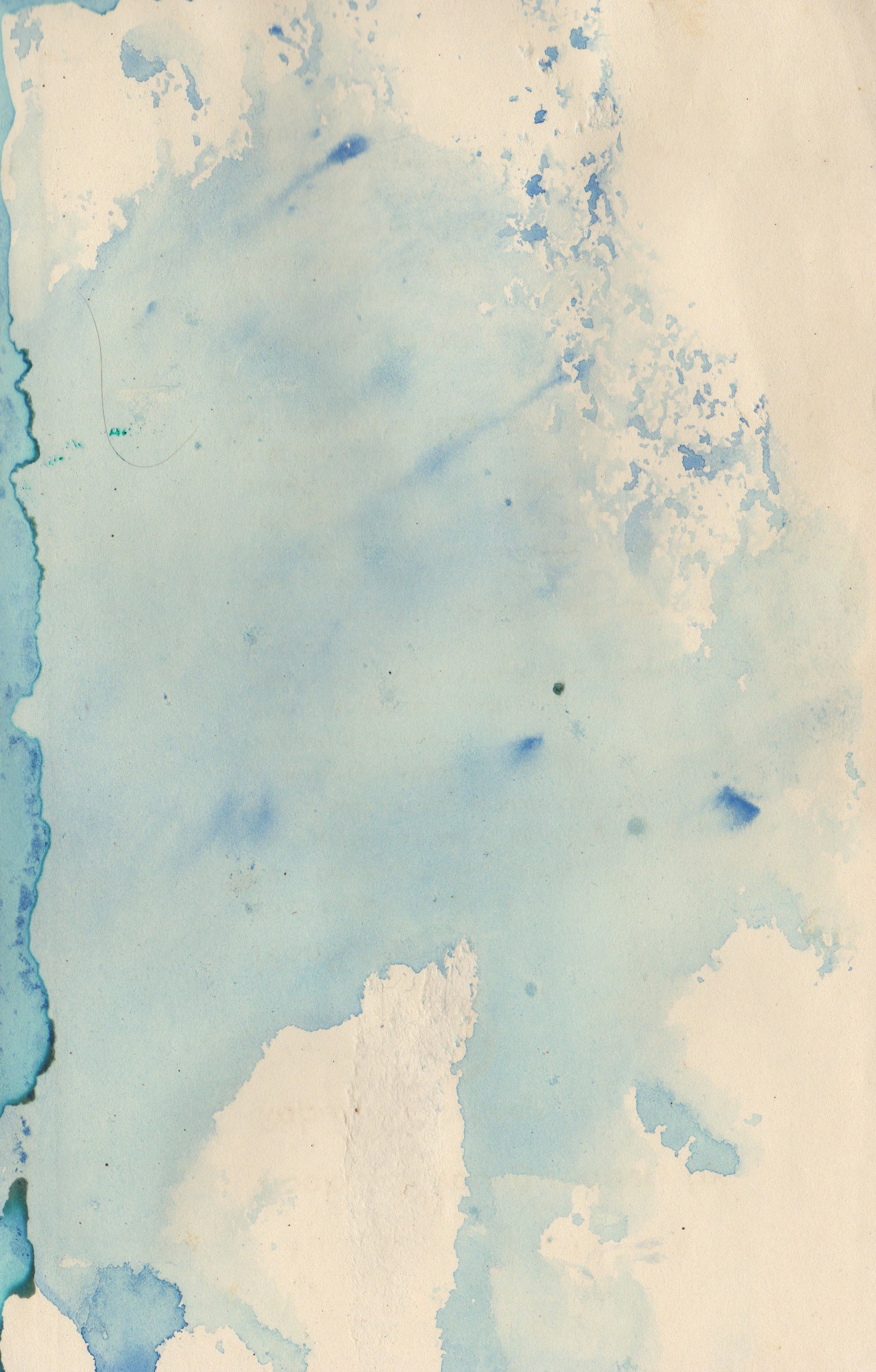Abstract blue watercolor stains on paper HD Phone Wallpaper