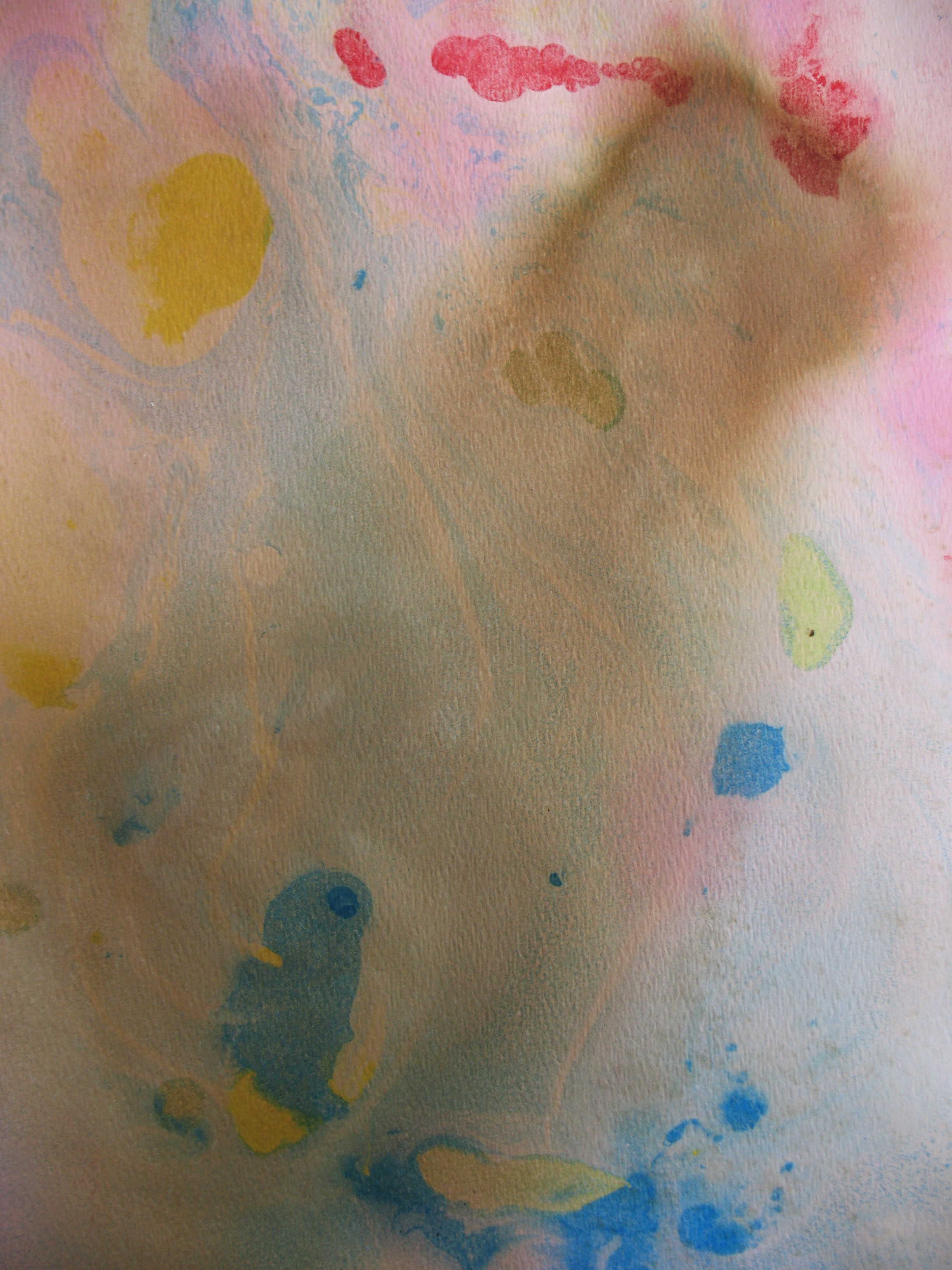 Abstract watercolor painting with colorful splotches HD Phone Wallpaper