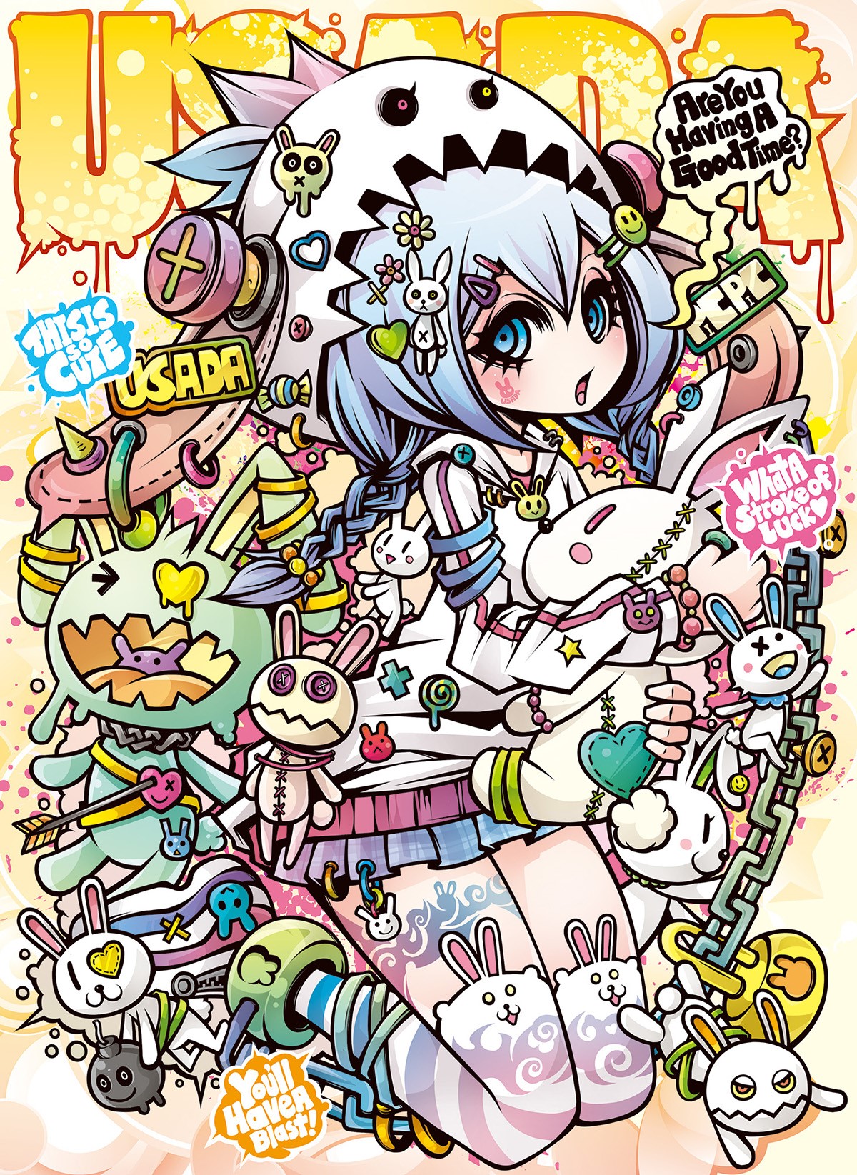 Usada Original Character Art HD Phone Wallpaper