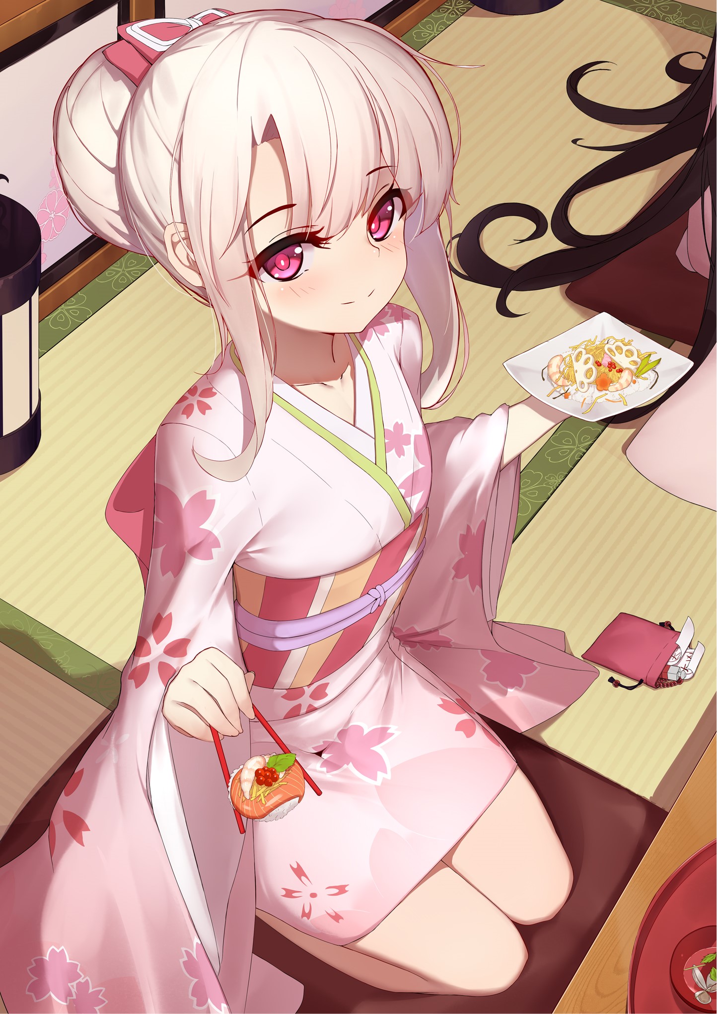 Illyasviel von Einzbern from Fate/Grand Order eating HD Phone Wallpaper