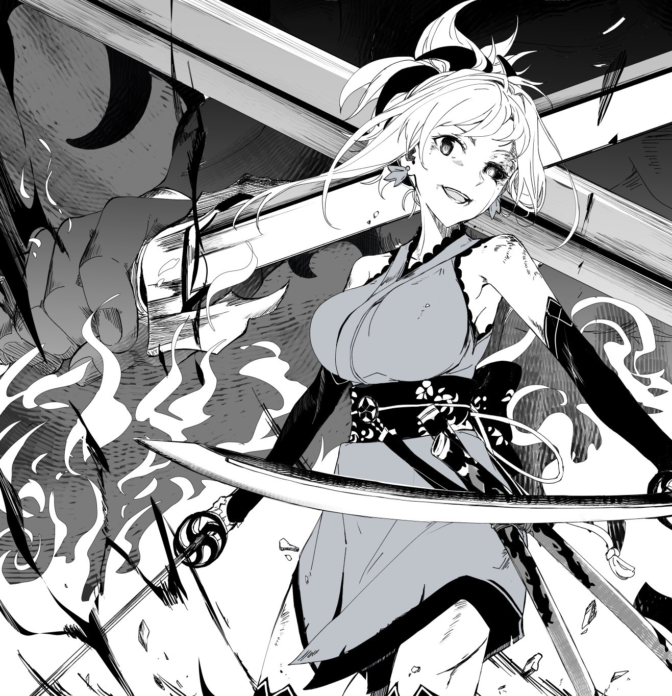 Miyamoto Musashi from Fate/Grand Order HD Phone Wallpaper