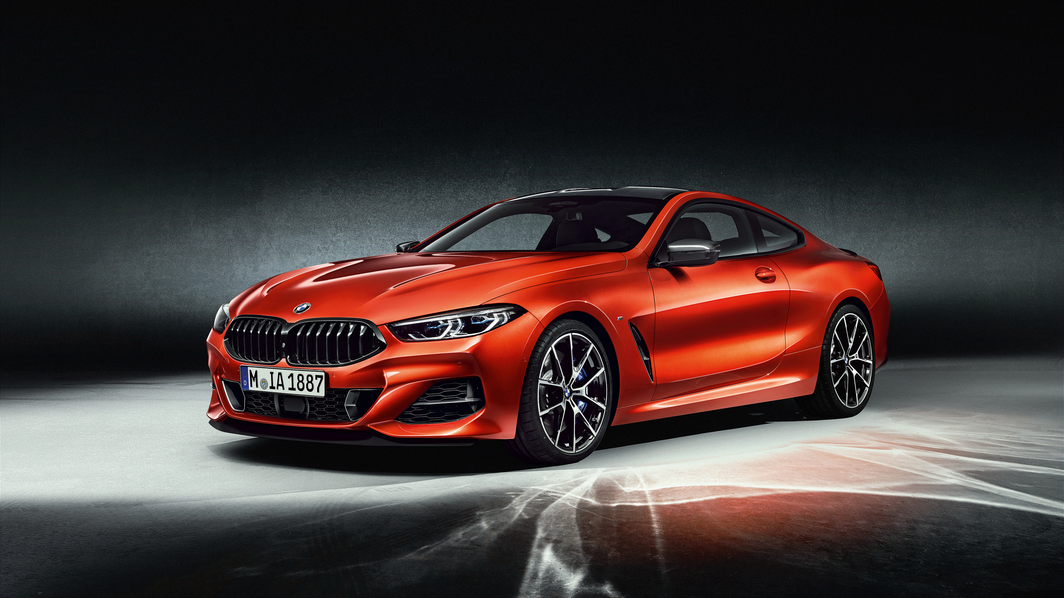 BMW M850i xDrive Sunset Orange 4K HD Wallpaper