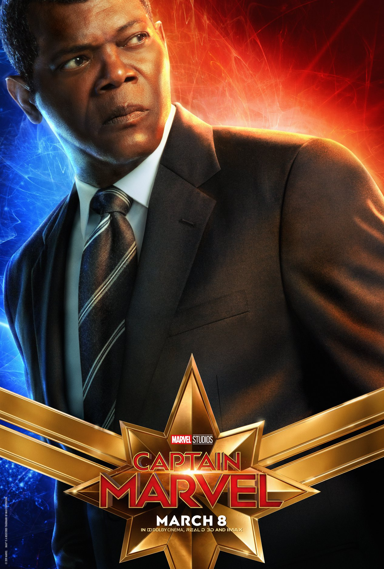 Nick Fury from Captain Marvel HD Phone Wallpaper