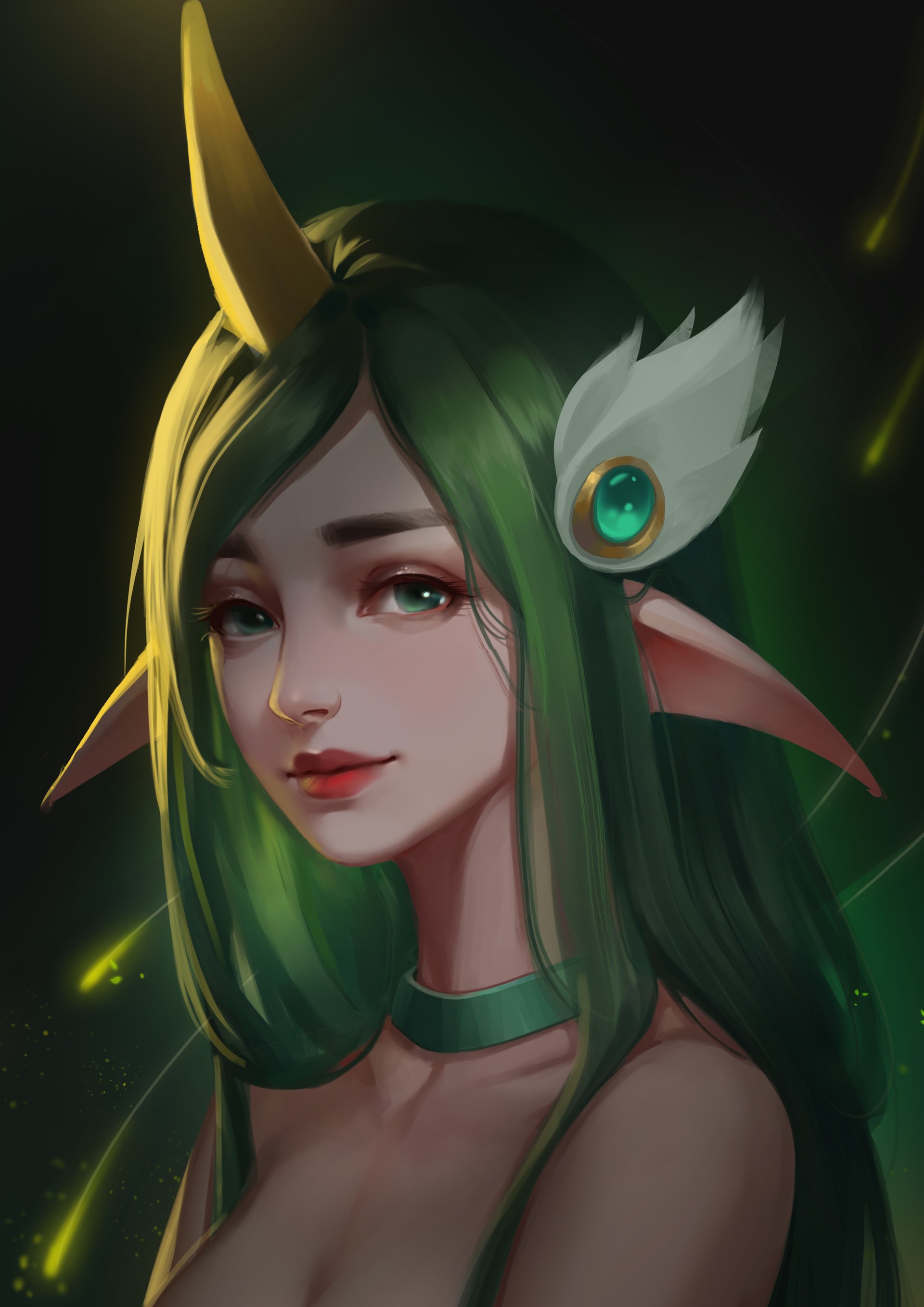 Soraka from League of Legends fan art HD Phone Wallpaper