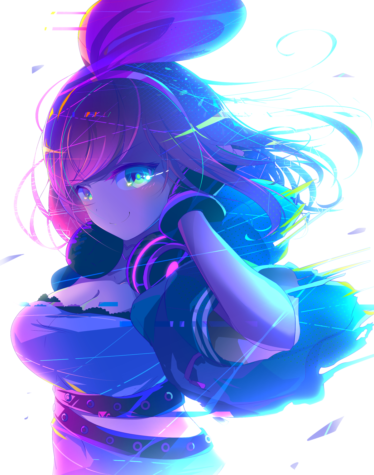 Kizuna Ai Digital Glitch Art Illustration HD Phone Wallpaper