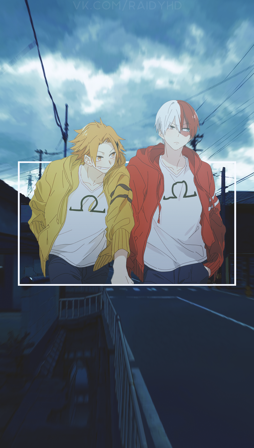 Kaminari Denki and Shouto Todoroki from Boku no Hero Academia HD Phone Wallpaper